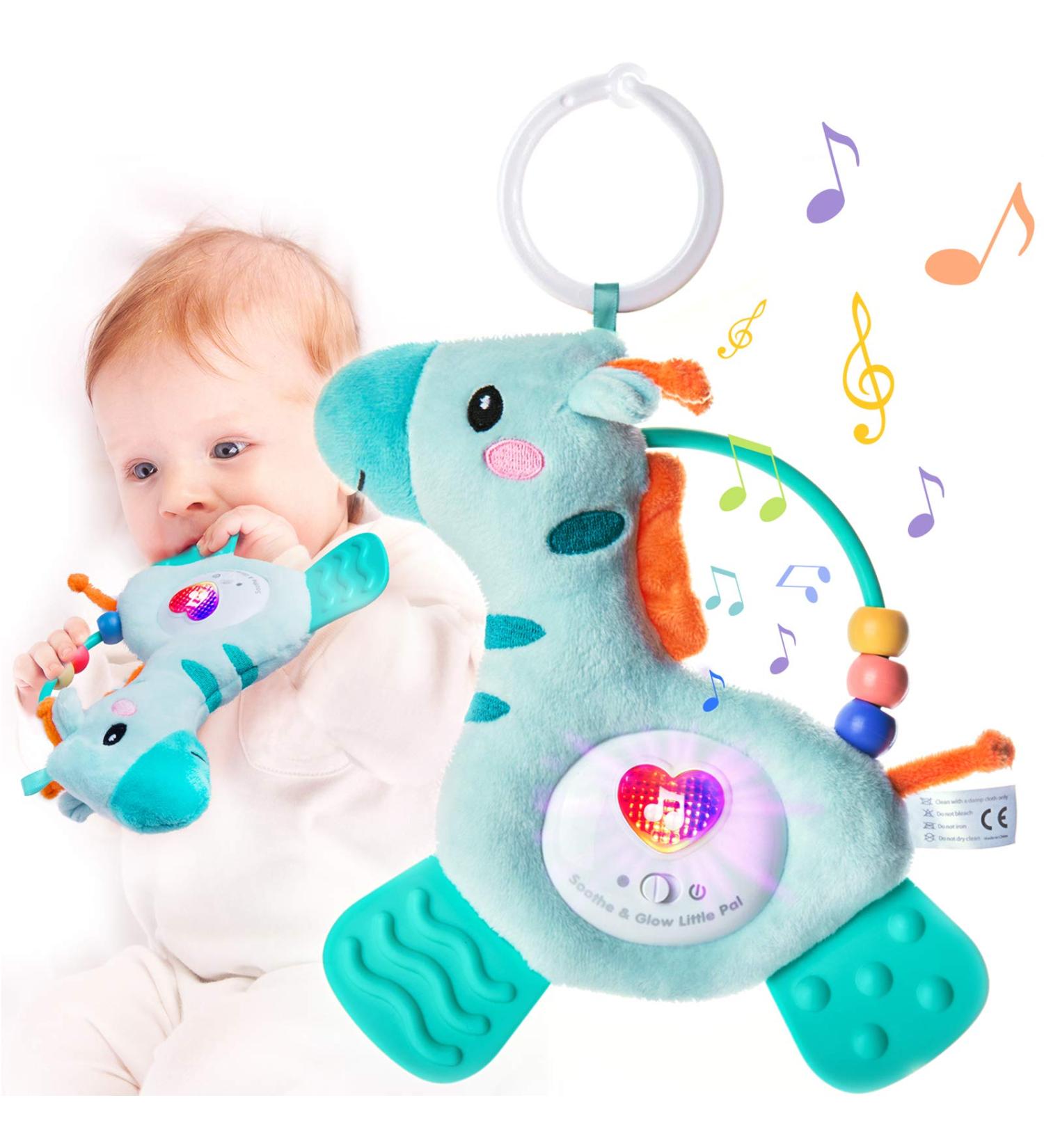 Musical Baby Teething Toy | Soft Light | BPA-Free | Washable Plush Infant Toy for Babies 0-12 Months | Sensory Toy | Perfect Baby Gifts - Giraffe - Buy Online on GoSupps.com