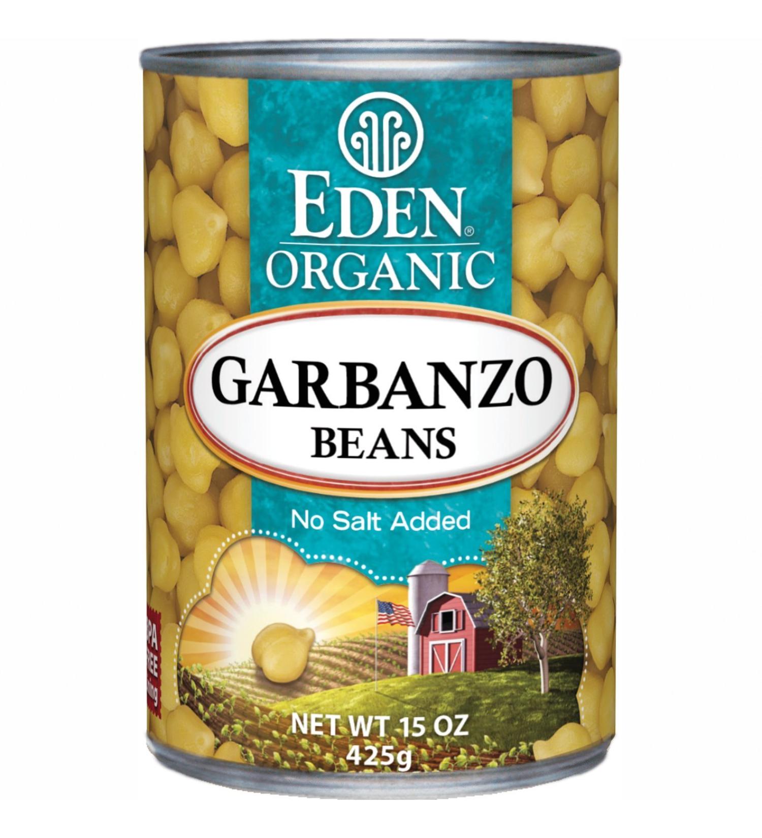 Eden Organic Garbanzo Beans 15 oz (Pack of 12) - No Salt Added | Buy Online - Buy Online on GoSupps.com