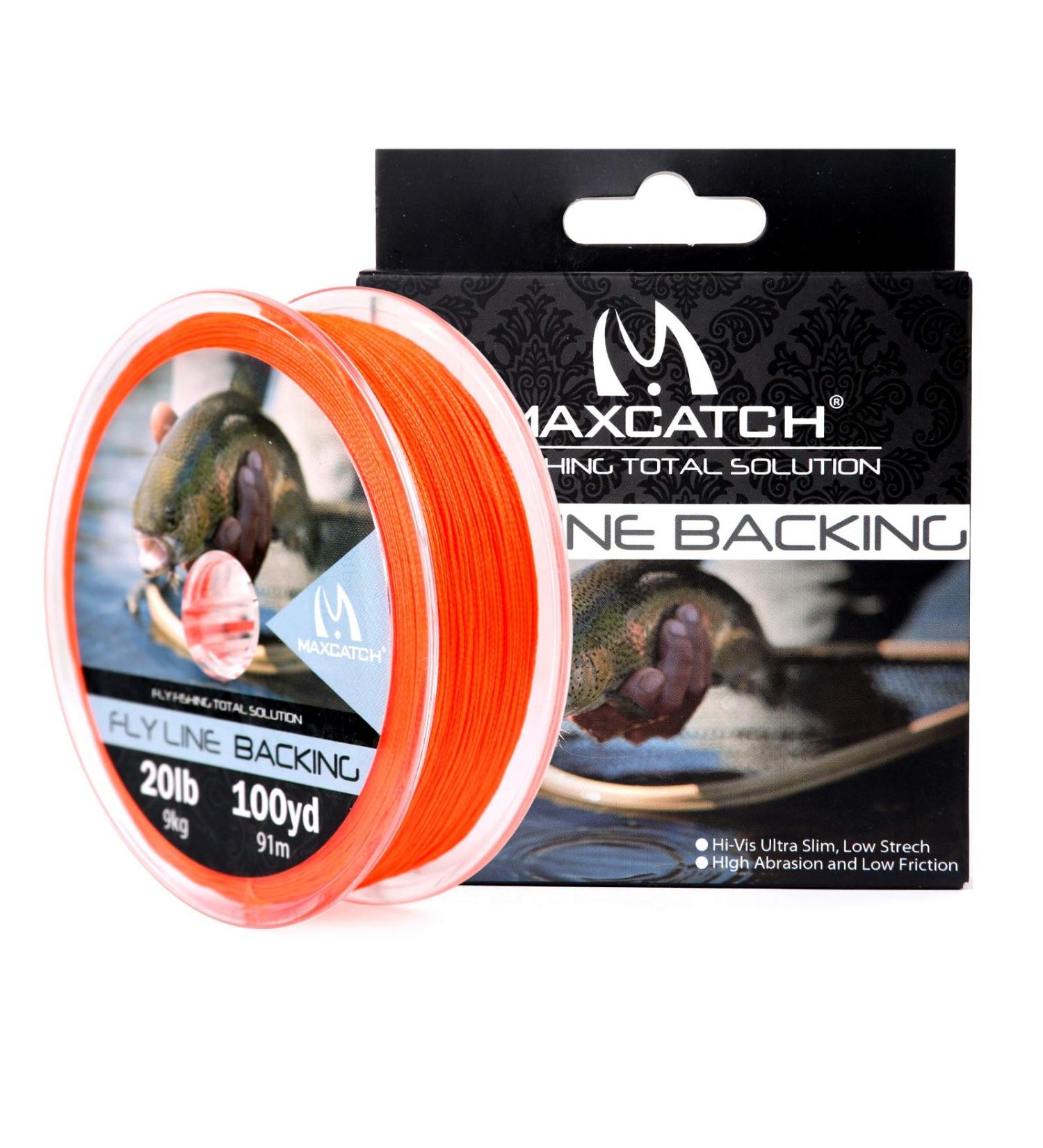 Maxcatch Braided Fly Line Backing 20lb 100yards | Orange Color - Buy Online on GoSupps.com