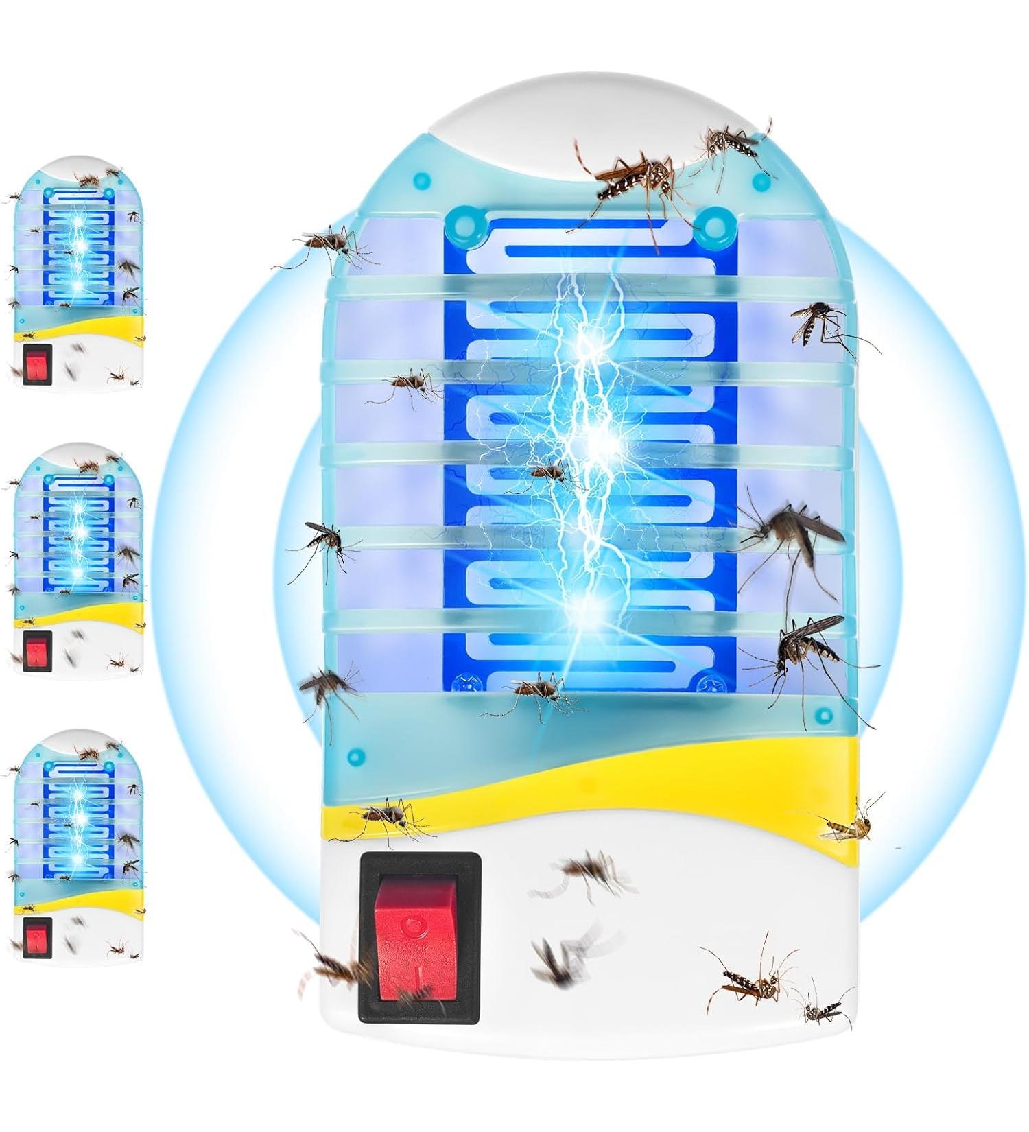 Bug Zapper Indoor Plug in Mosquito Killer Trap Zapper Electric Portable Home Flying Insects Trap Zapper with Blue Lights for Living Room Kitchen Baby Room Office (4 pcs) - Buy Online on GoSupps.com