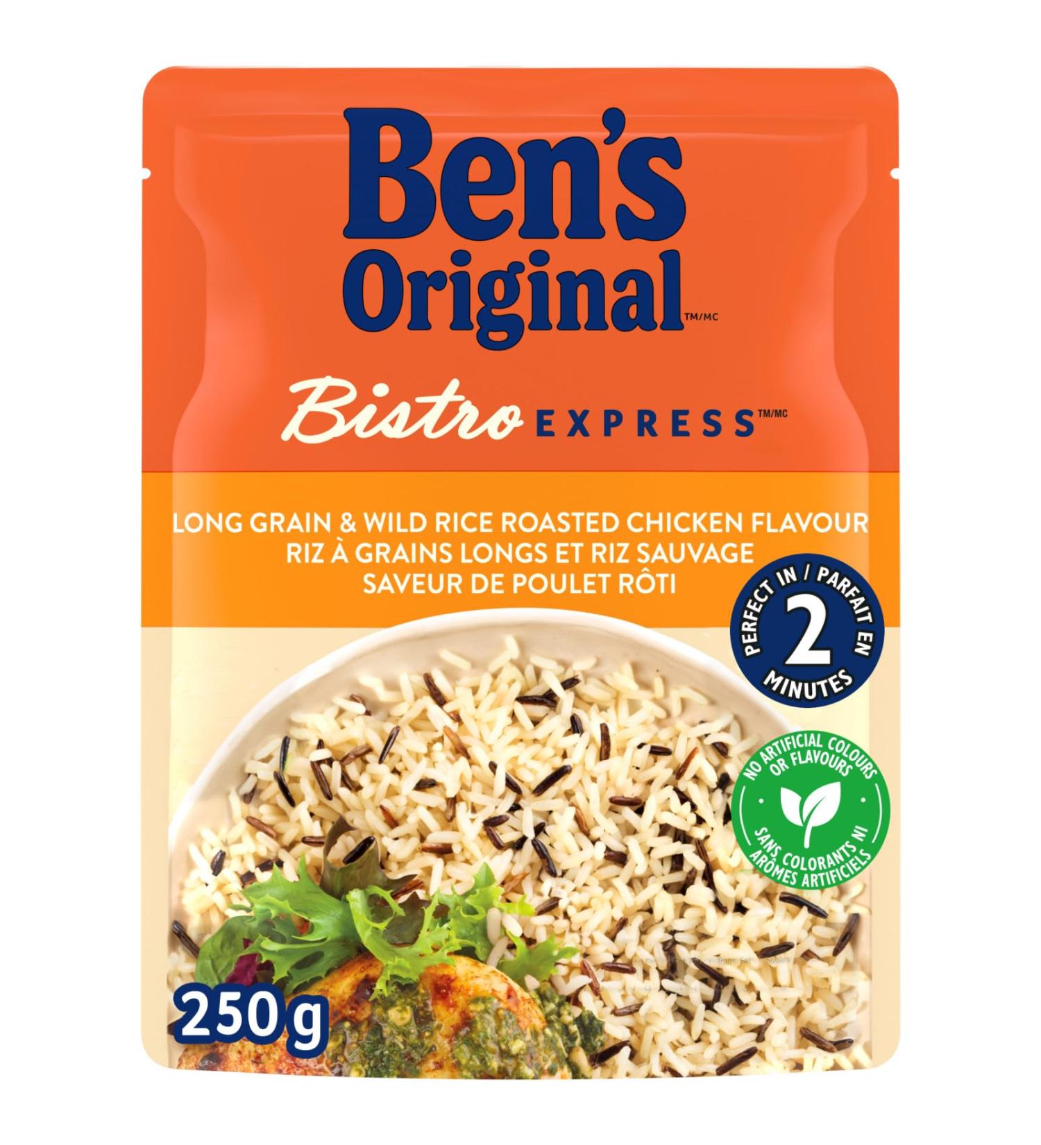 BEN'S ORIGINAL BISTRO EXPRESS Long Grain & Wild Rice Roasted Chicken Flavour Side Dish 250g Pouch Long Grain & Wild Rice Roasted Chicken 1 - Buy Online on GoSupps.com