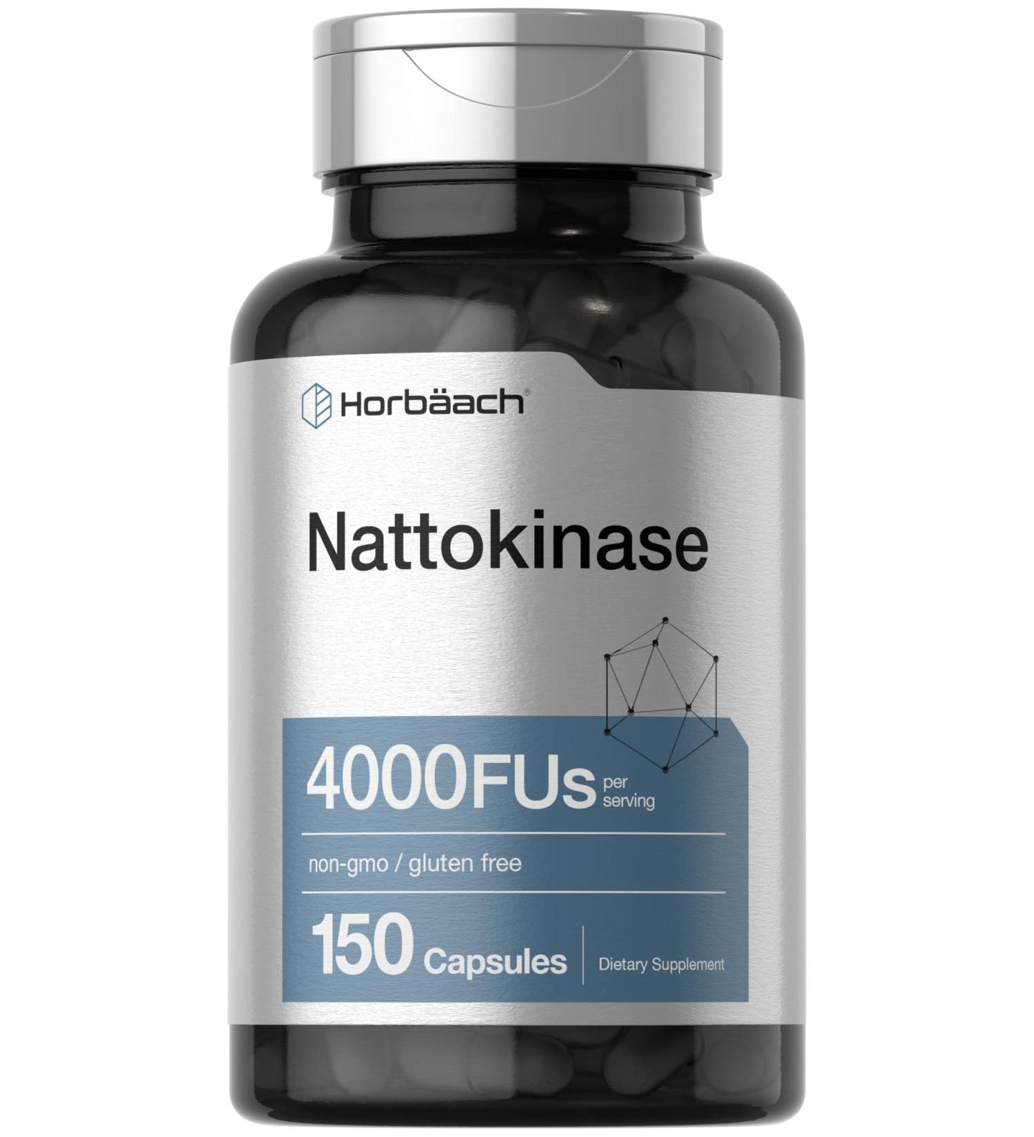 Horb ach Nattokinase Supplement 4000 FU | 150 Capsules | Non-GMO Gluten Free - Buy Online on GoSupps.com