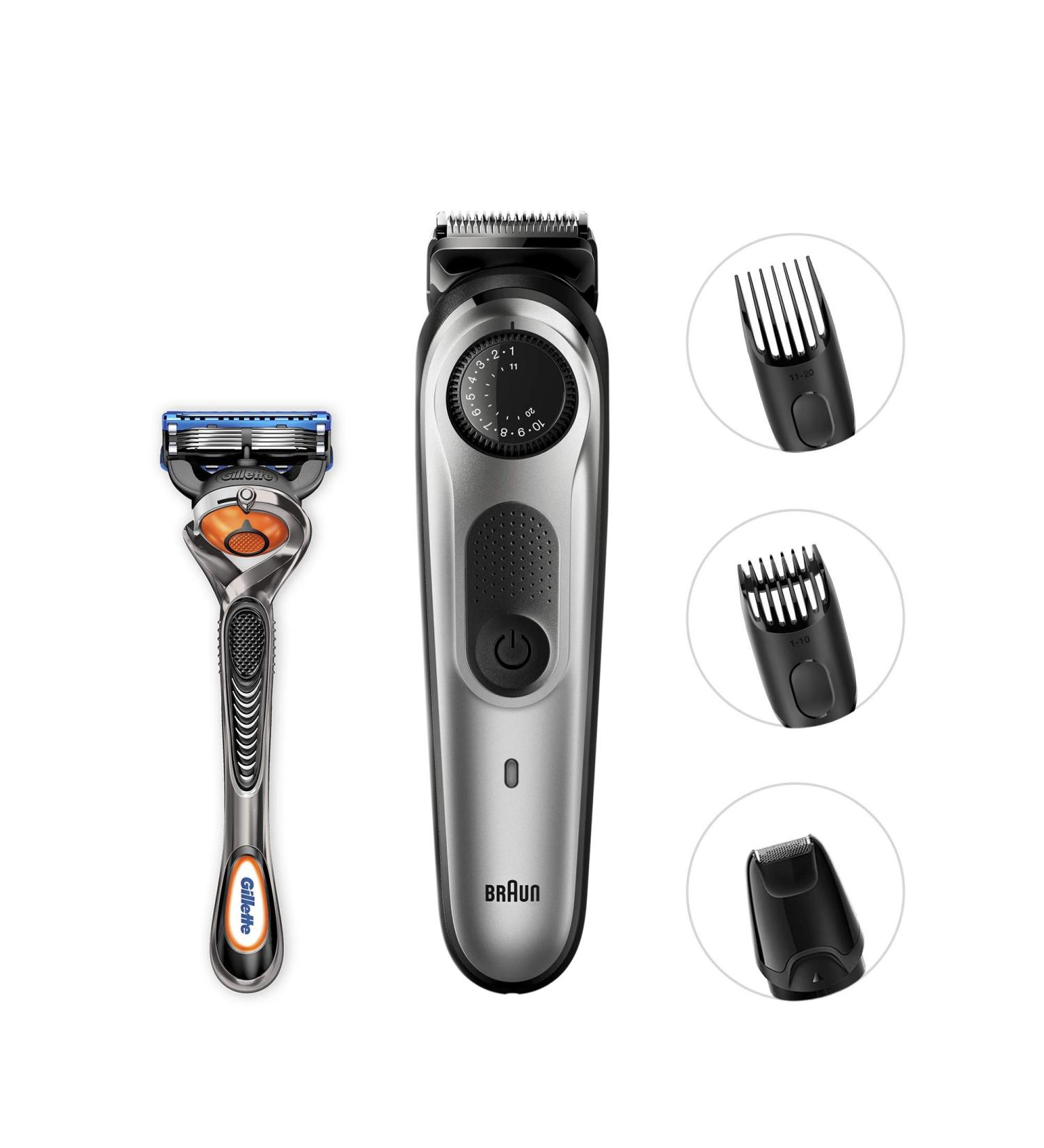 Buy Braun BT5060 Beard Trimmer & Hair Clipper - Includes Detail Trimmer & Free Gillette Fusion5 Razor - Sharp Blades Black/Silver International Shipping Available - Buy Online on GoSupps.com