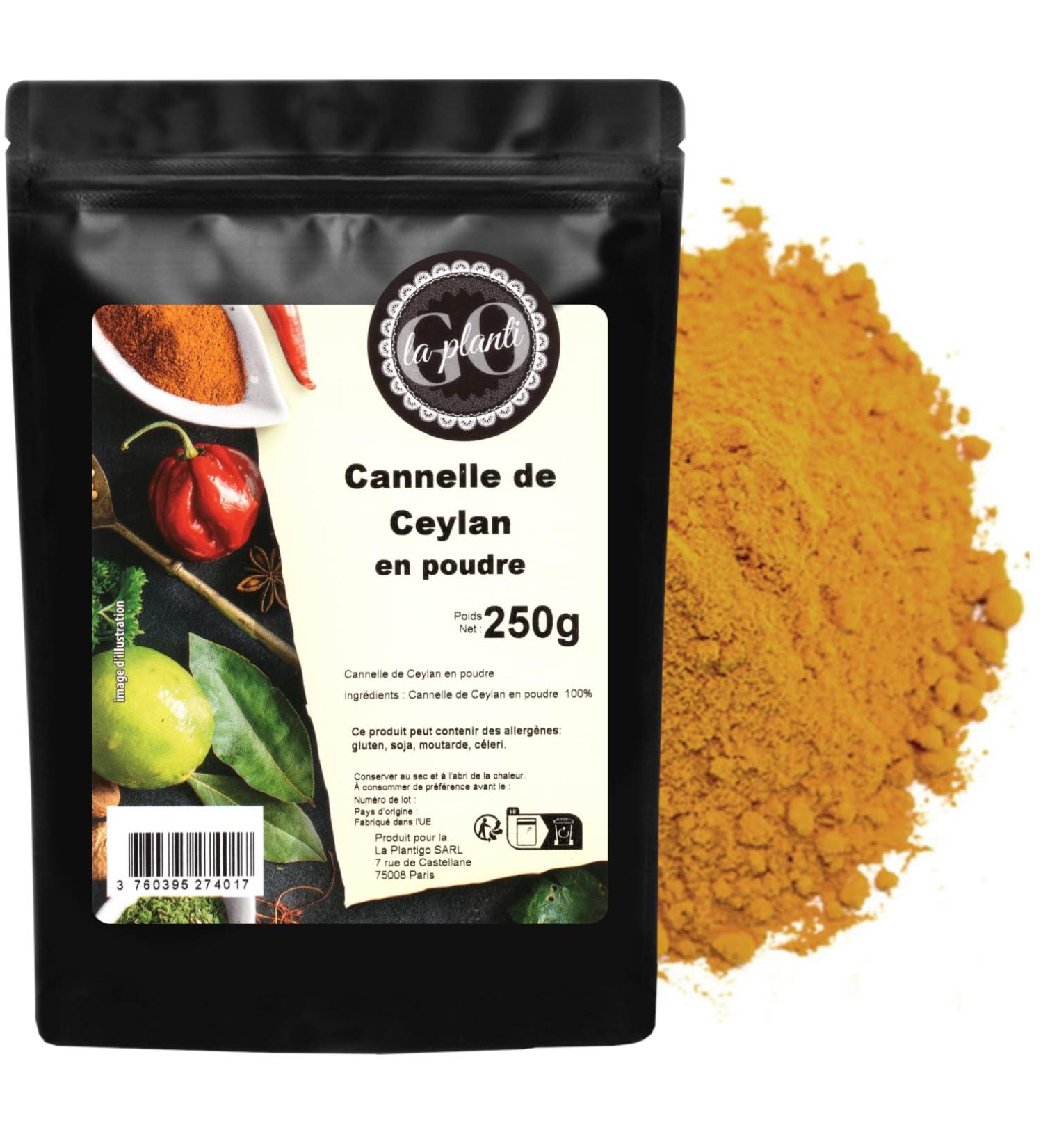 Cannelle de Ceylan en poudre 250 g - LA PLANTIGO