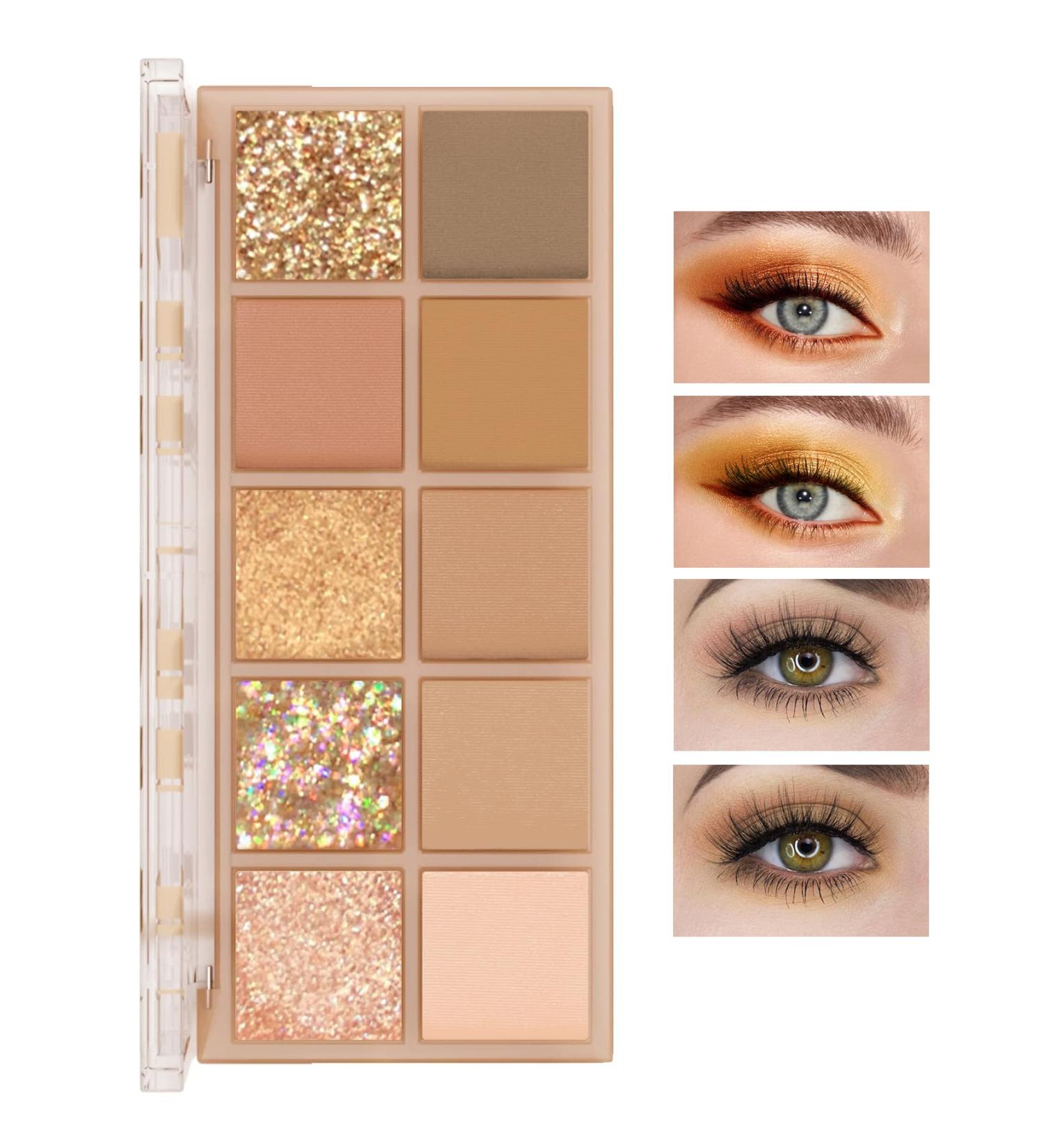 10 Colors Eyeshadow Palette Matte Nude Eye Makeup Palette Ultra-Blendable Long Lasting High Pigmented Waterproof Nudes Neutral Smooth Eye Shadow Palette for Women Natural Charming Looking #02 2# - Buy Online on GoSupps.com