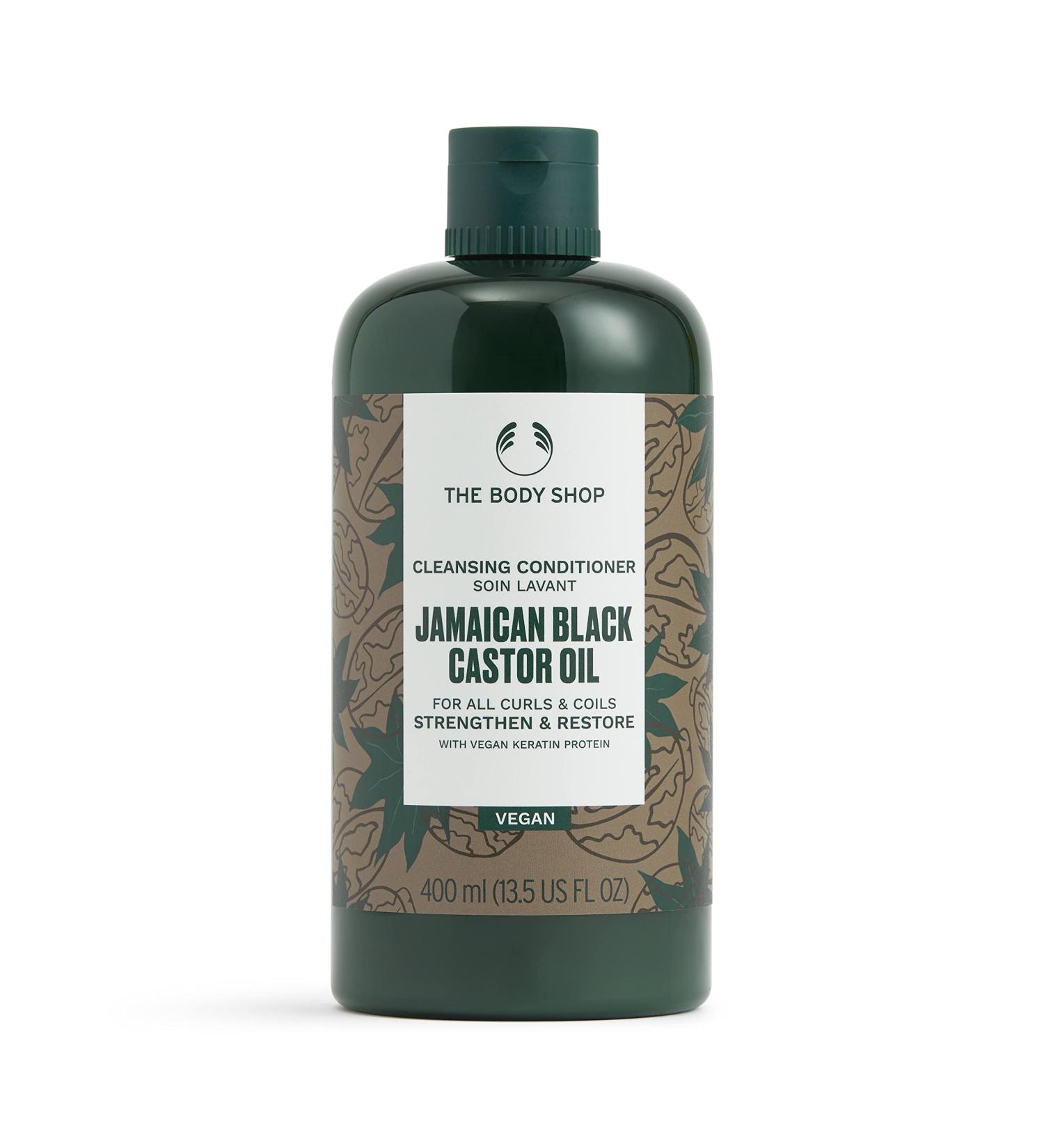The Body Shop Jamaican Black Castor Oil Conditioner For Curly Hair - Strengthen & Restore With Vegan Keratin Protein - Vegan - 13.5 Fl Oz