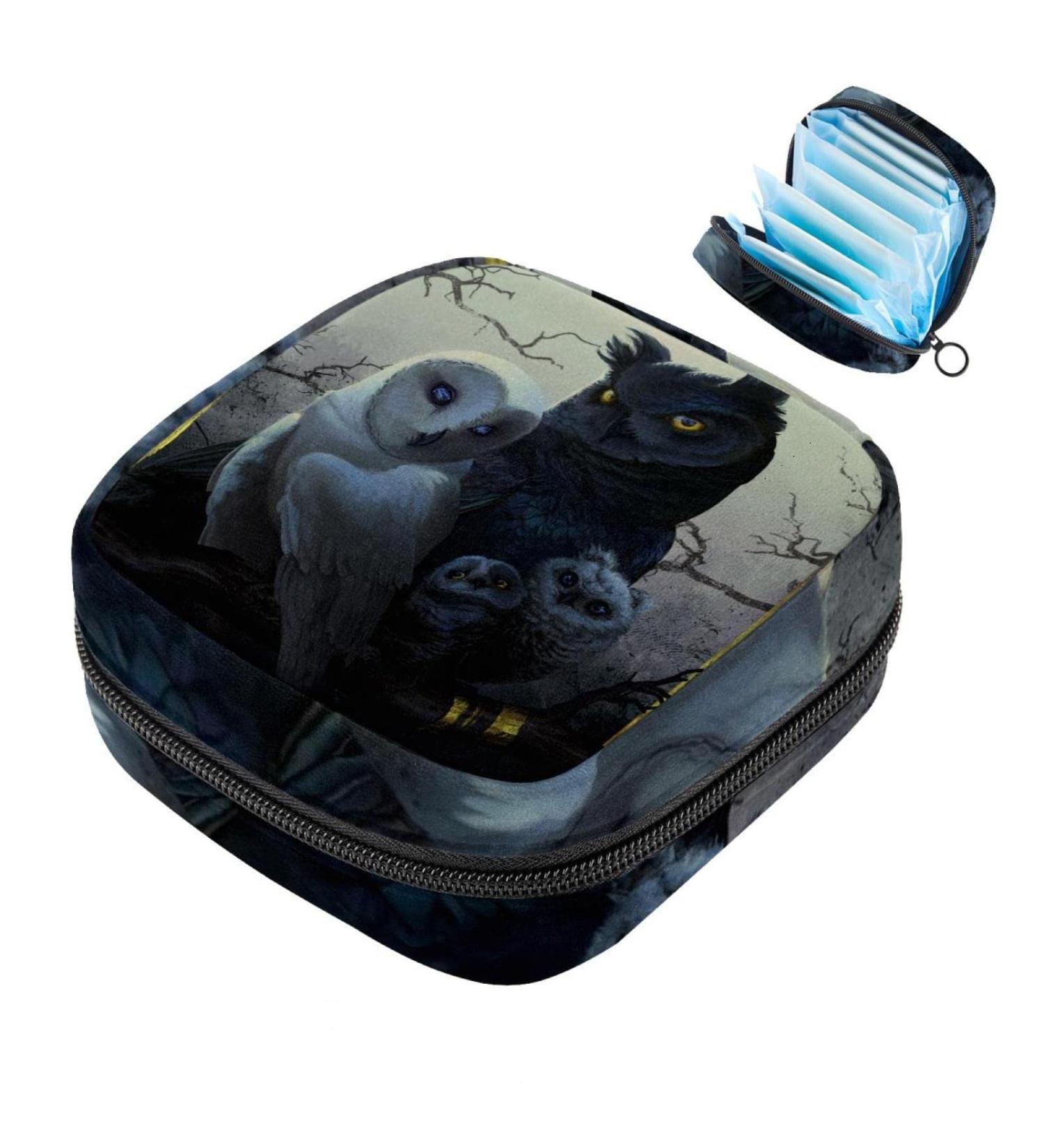 Fantasy Art Owl Night Binding Pocket Bag Portable Menstrual Cup & Breastfeeding Pad Holder for Women & Teens - Buy Online on GoSupps.com
