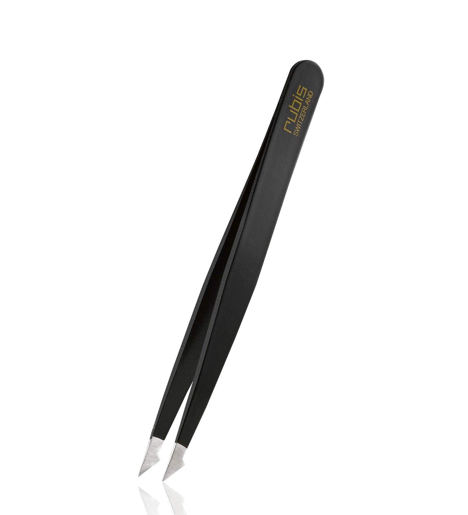 Rubis Evolution 2in1 Tweezers - Pointed Splinter & Ingrown Hair - Black - Perfect for Eyebrow Plucking - International Shipping Available - Buy Online on GoSupps.com