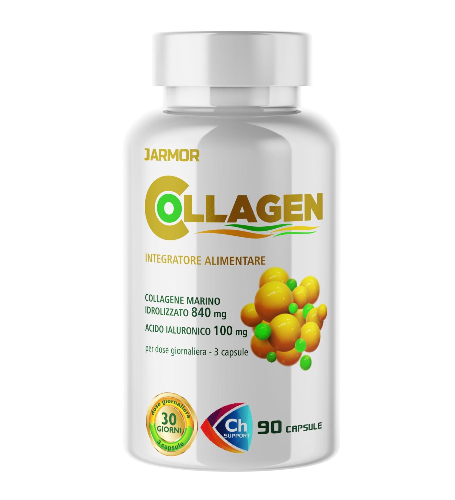 J.Armor 90 Capsules Marine Collagen Hyaluronic Acid High Dosage Anti-Wrinkle 100% Natural Anti-Aging and Joints Acts Deep - Buy Online on GoSupps.com