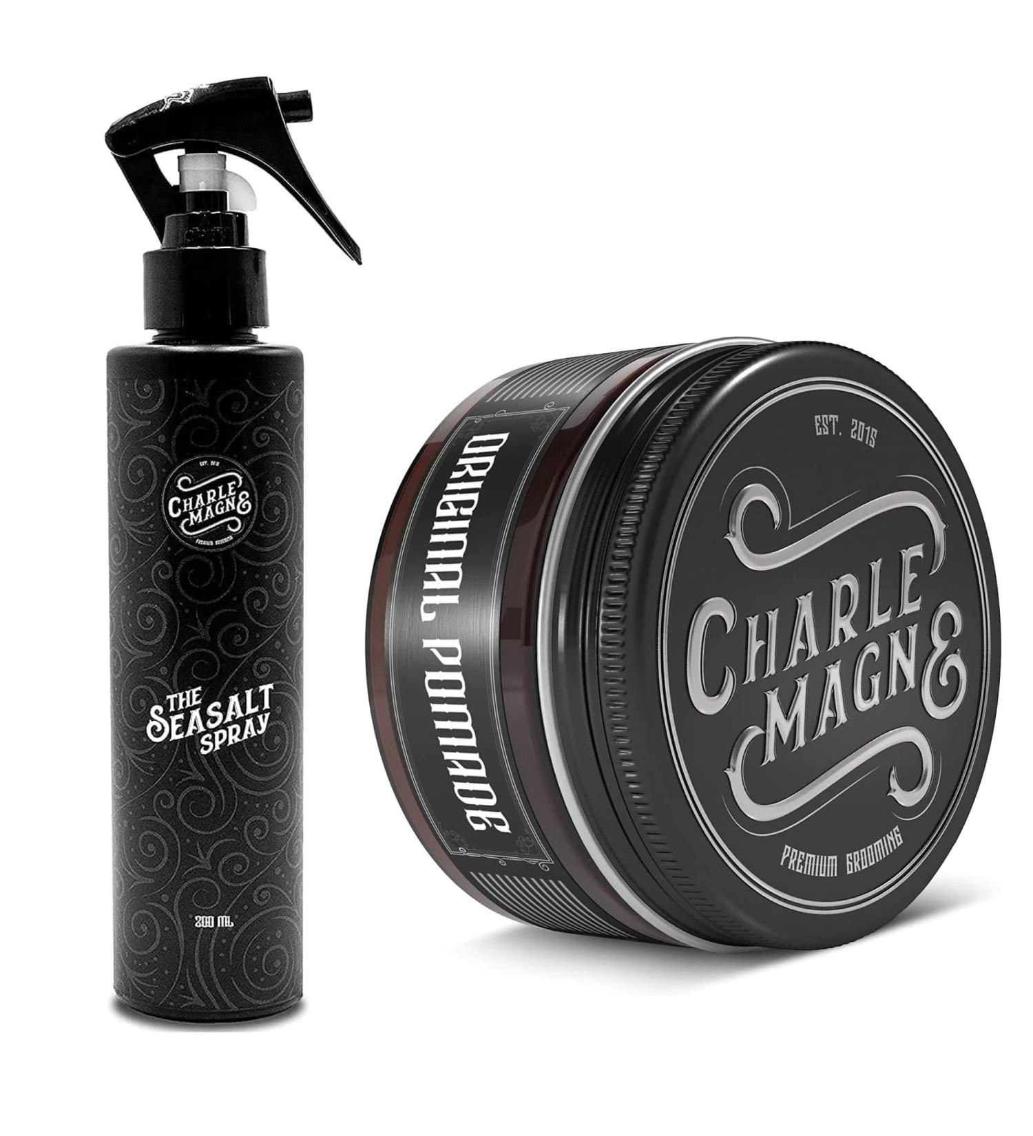Charlemagne Pack of 2 Sea Salt Spray (200ML) & Original Pomade (100ML) for Men - Buy Online on GoSupps.com