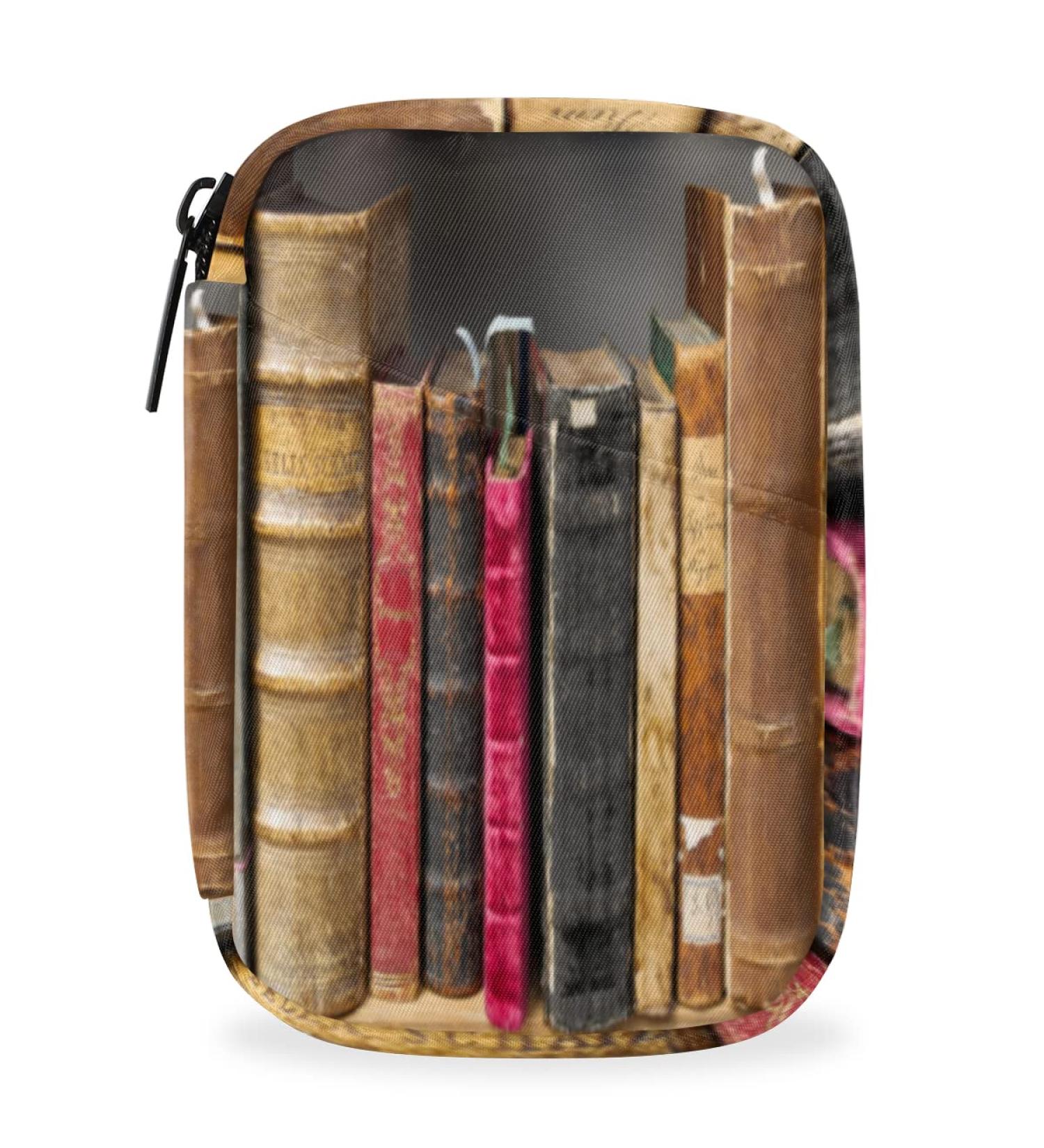 Vintage Book Pill Case | Weekly Medicine Organizer with Travel Bag | 7-Day Vitamin Supplement Box for Fish Oil & More - International Shipping Available - Buy Online on GoSupps.com