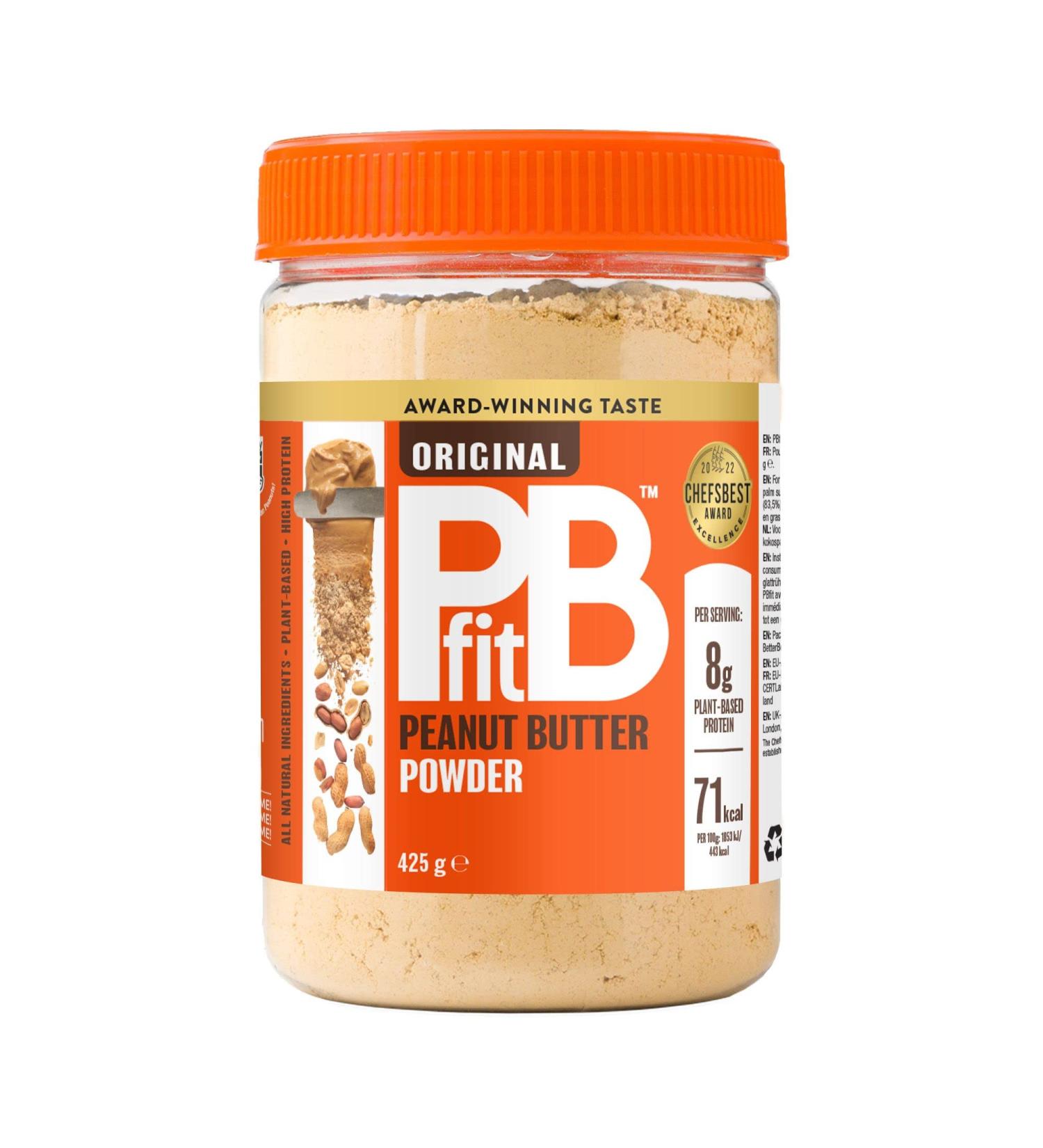  PBfit PBfit Peanut Butter Powder - 87% Less Fat High Protein Gluten Free - Peanut Butter Powder from Real Pressed Roasted Peanuts - Buy Online on GoSupps.com