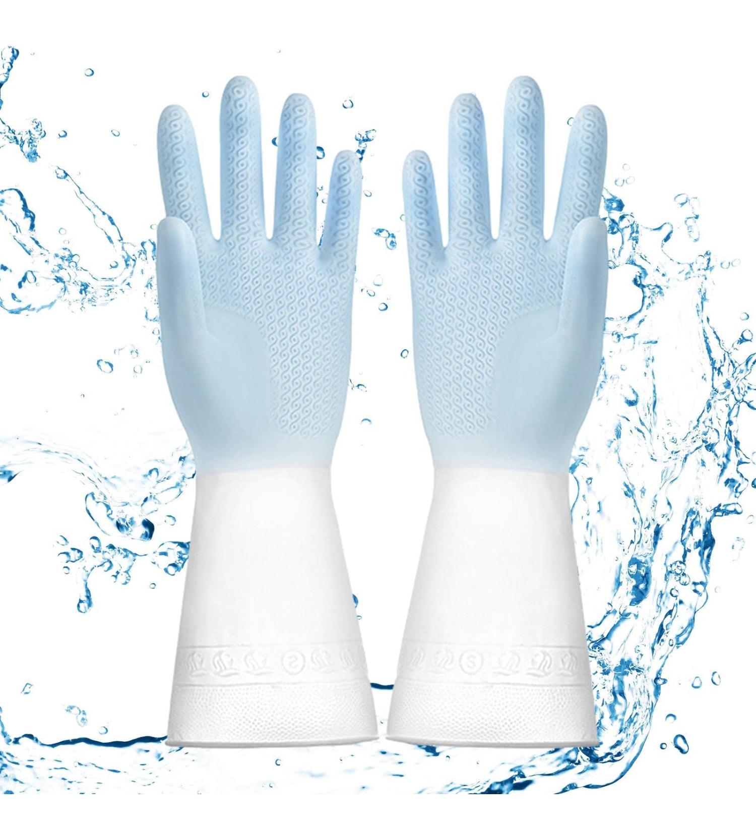 vzfit Household Cleaning Gloves | Dishwashing Cleaning Gloves - Waterproof Household Cleaning Rubber Gloves for Kitchen Cleaning Dishes and Gardening - Buy Online on GoSupps.com