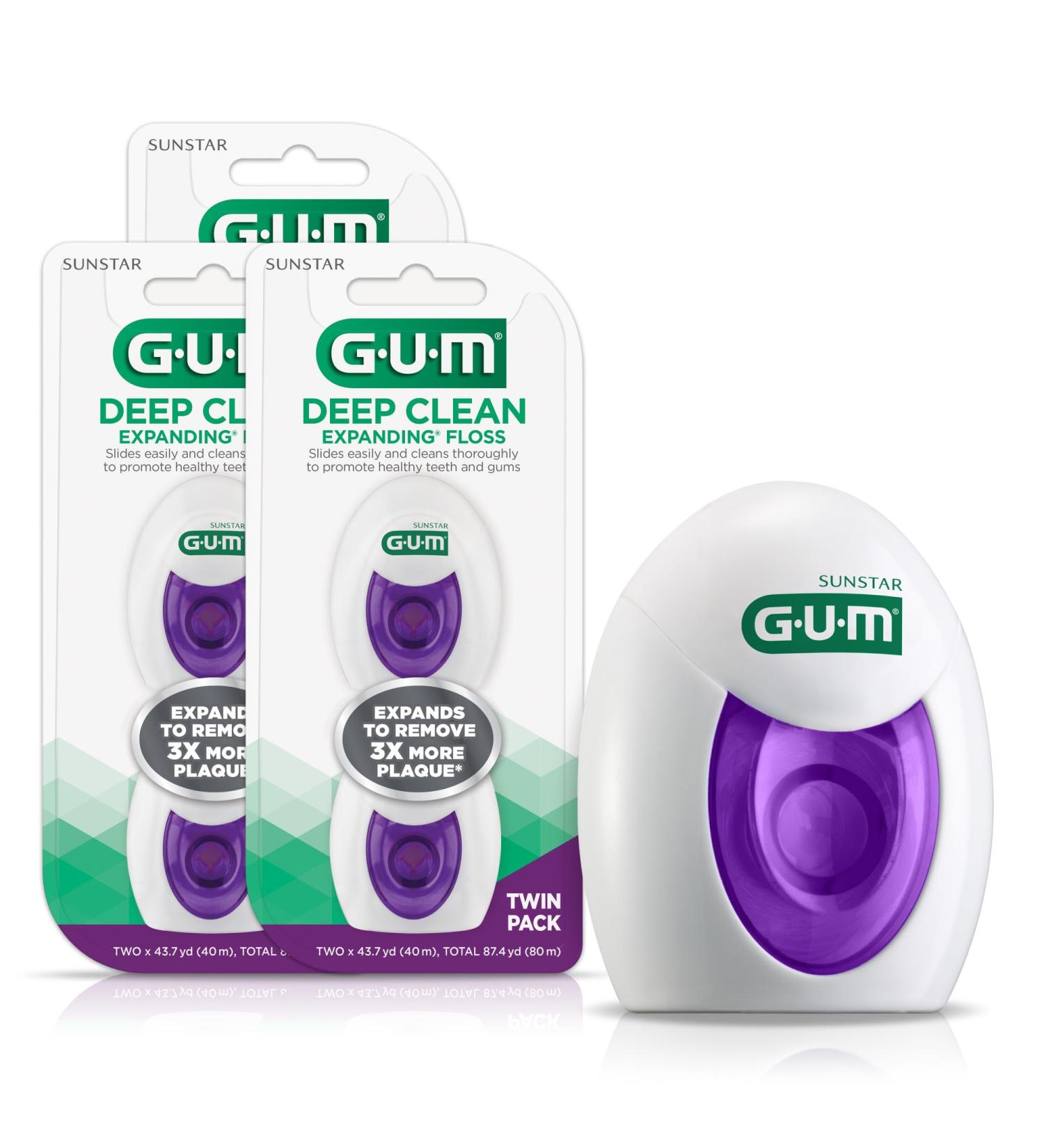 Expanding Dental Floss - Waxed Woven Floss for Tight Teeth - Unflavored - Effective Plaque Removal (2ct 3pk) - Buy Internationally - Buy Online on GoSupps.com