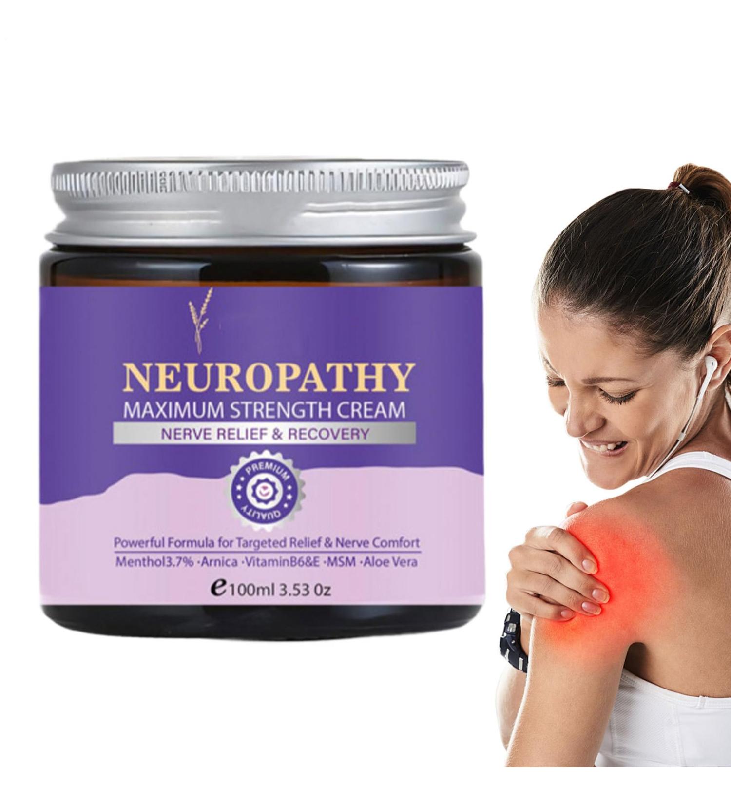 Neuropathy Cream mild skin butter natural muscle massage cream soothing body care balm quick relief cream to relieve nerve pain for feet hands shoulders neck - Buy Online on GoSupps.com