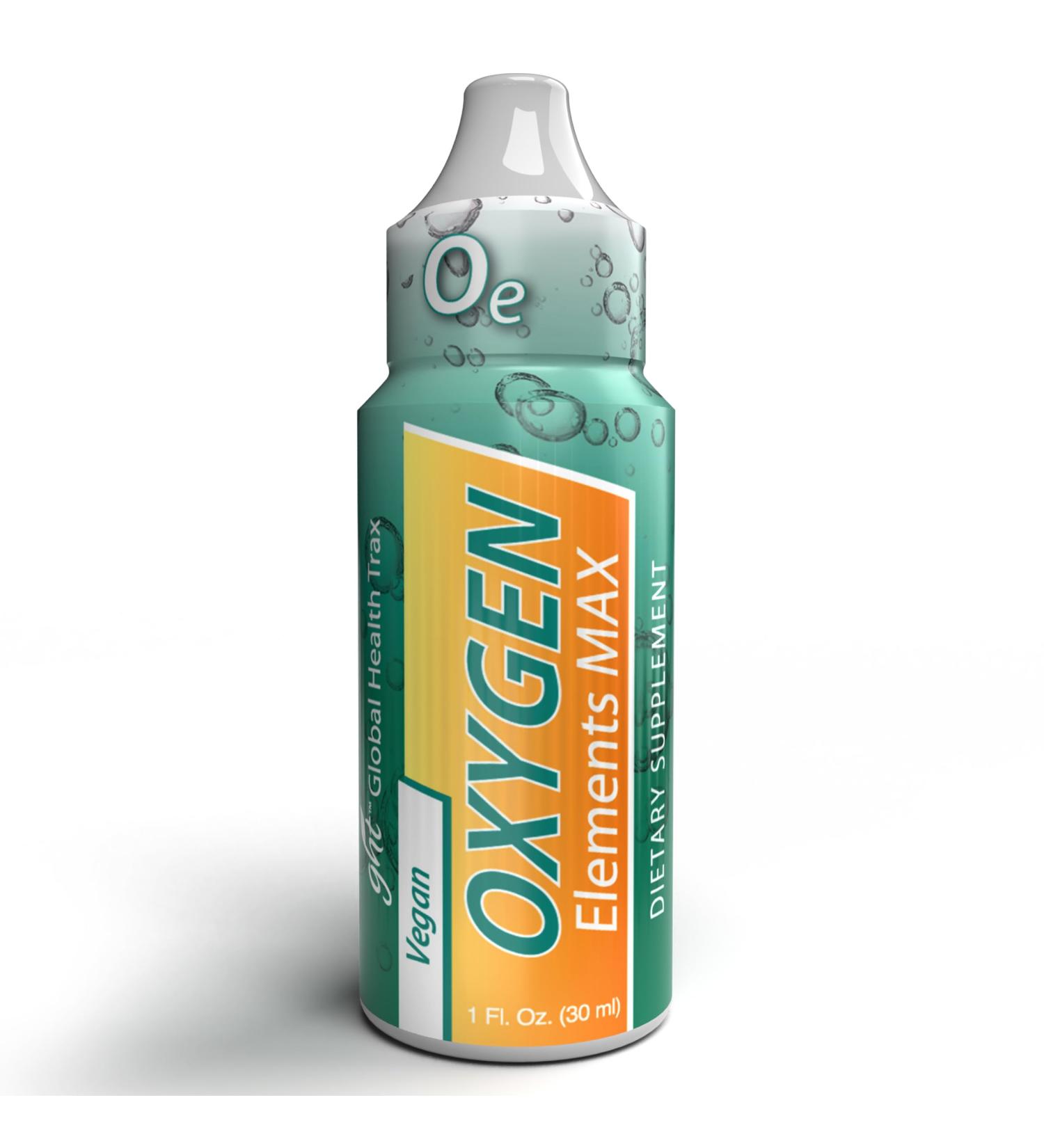 GHT Oxygen Elements Max Liquid Oxygen Drops - 1 oz Portable Supplement for Endurance Stamina & Cellular Cleansing - International Shipping Available - Buy Online on GoSupps.com
