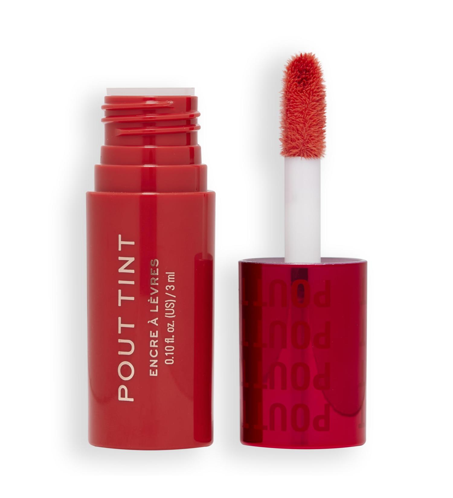 Makeup Revolution Pout Tint - Sweetie Coral | Lightweight Lip Tint with Hydrating Formula and Glossy Stain Finish | 3ml - Buy Online on GoSupps.com