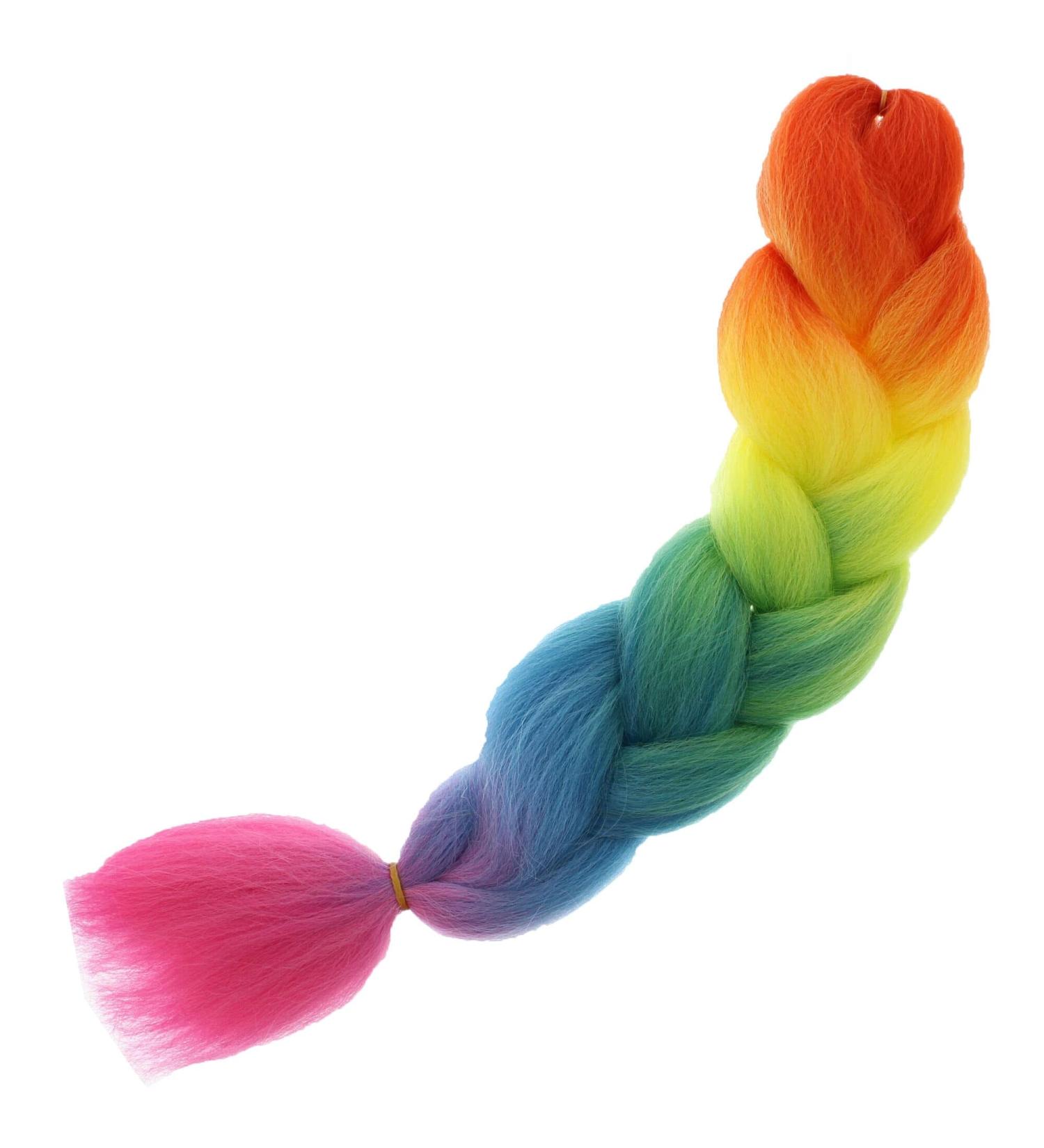 Zac's Alter Ego 60cm Jumbo Bright Colourful Twist Braiding Hair Extension Rainbow - Buy Online on GoSupps.com