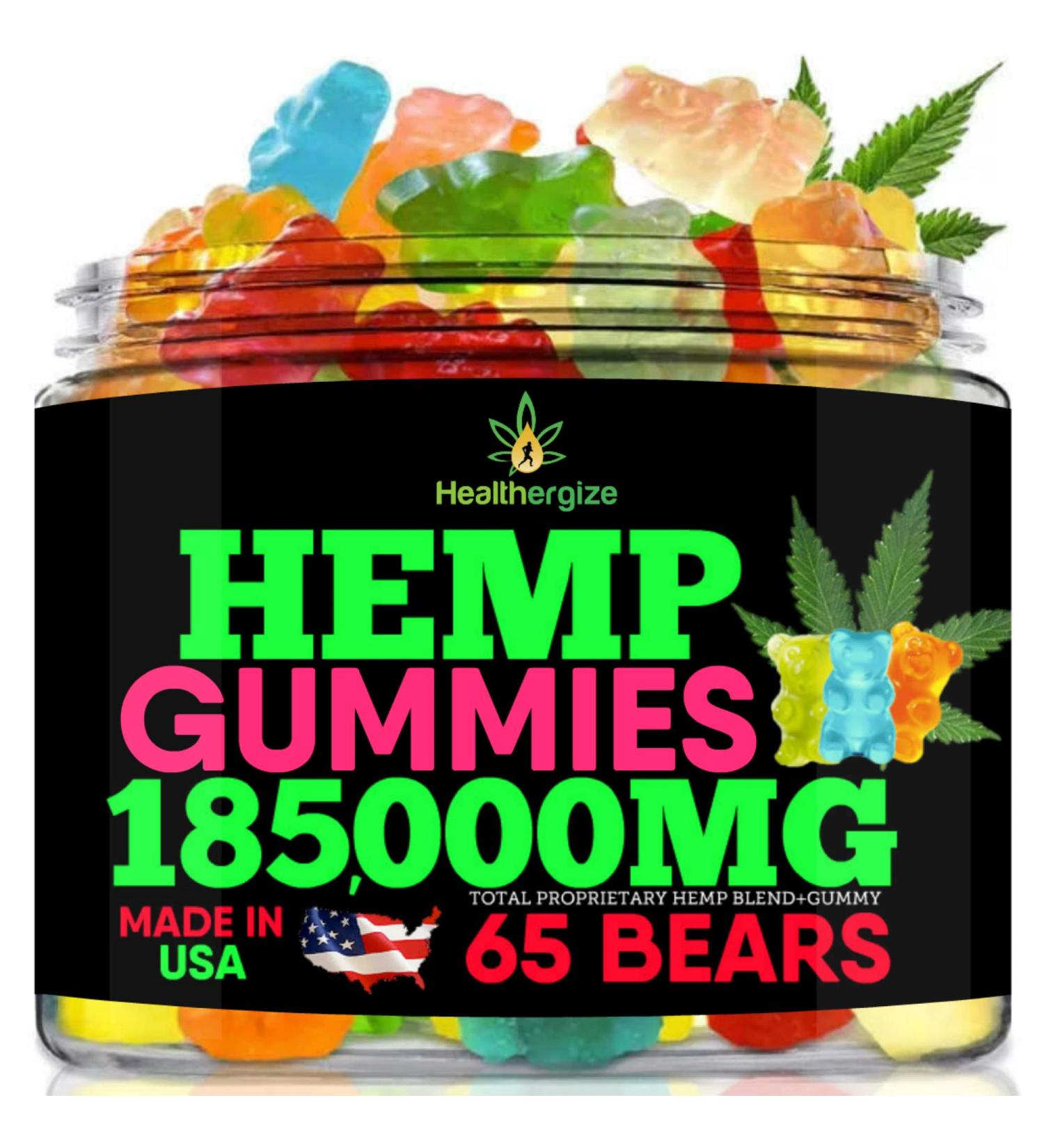 Hemp Gummies Bears Relax-Premium Hemp Gummy Bears, Fresh Fruity, Made in USA, Natural Hempoil Infused, Sleep, Back, Knees-65 Fresh Bears FRUITY BEARS - Buy Online on GoSupps.com