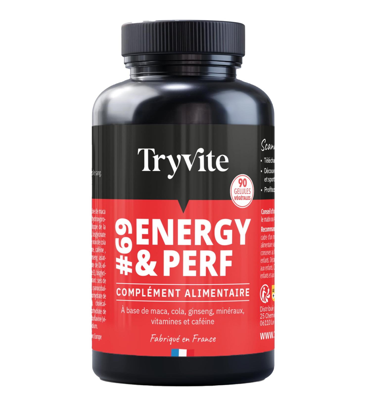 Men's Testosterone Formula | Men's Performance | Strength Energy Endurance | 90 Capsules for Blood Circulation | Ginseng MACA - Cola - Vitamins and Minerals | TRYVITE Energy & Performance - Buy Online on GoSupps.com
