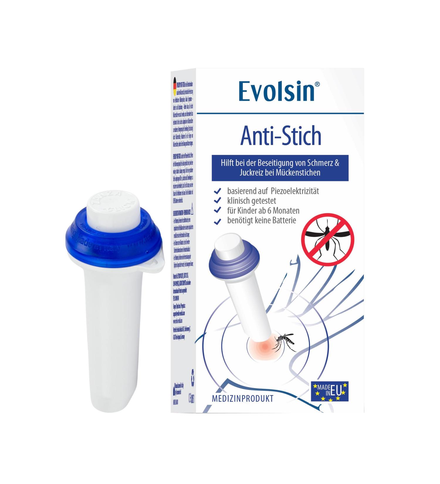 EVOLSIN Anti Kst | Chemical-Free Insect Bite Treatment | Electric Stitch Healer for Itch & Swelling | No Batteries Required | Safe for Kids 6 Months+ - Buy Online on GoSupps.com
