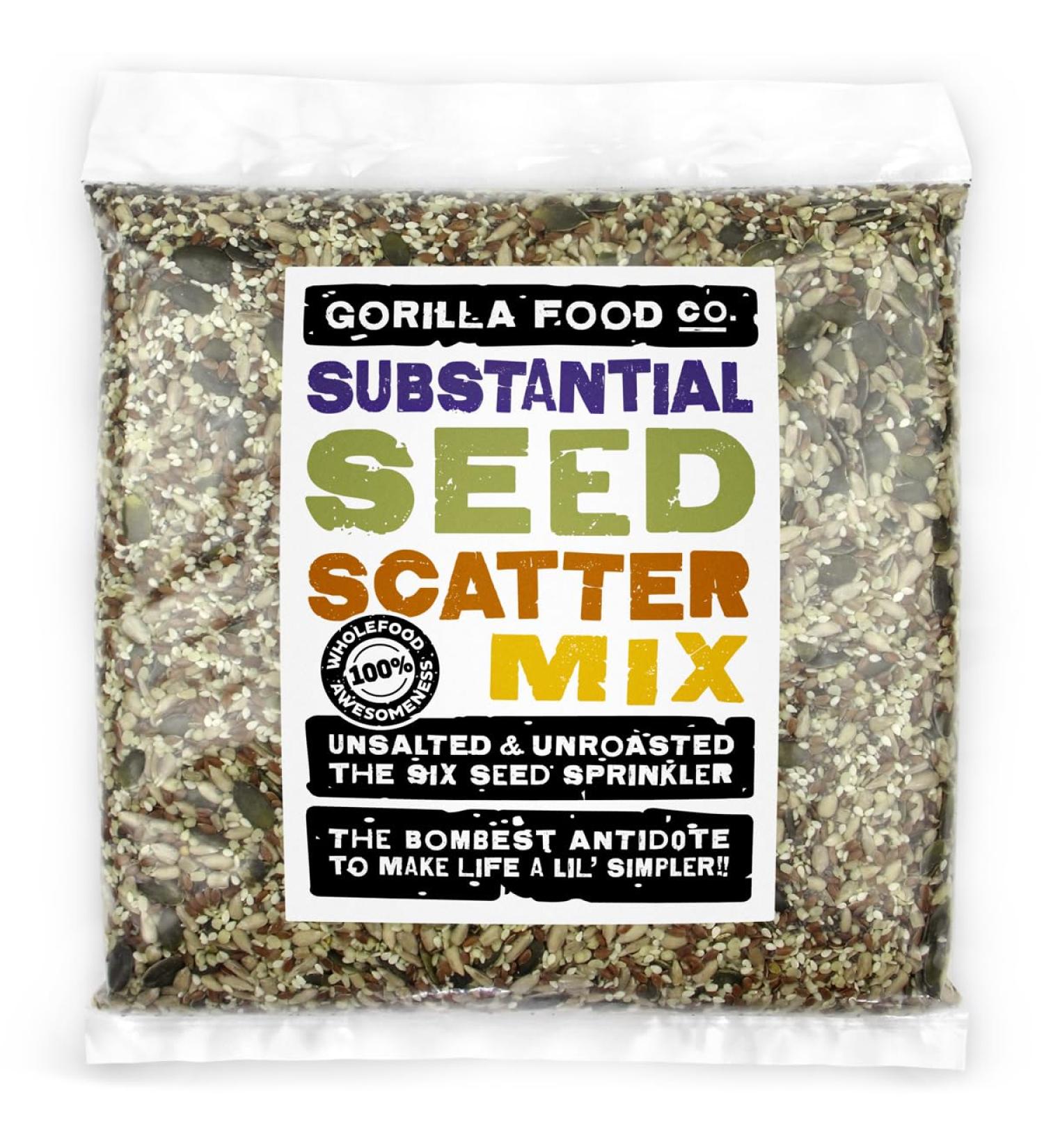 Gorilla Food Co. Substantial Seed Scatter Mix (Six Omega Seeds Mix) - 800g