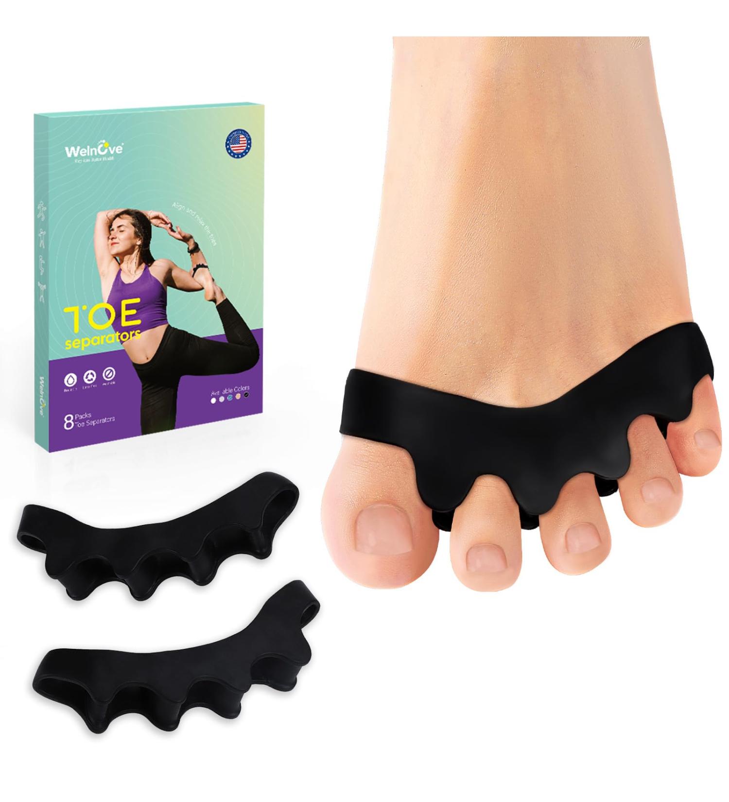 Welnove Toe Separators Bunion Corrector - 8 Pcs Gel Straighteners for Hammertoes | Buy Now for Pain Relief & Correct Foot Alignment - Buy Online on GoSupps.com