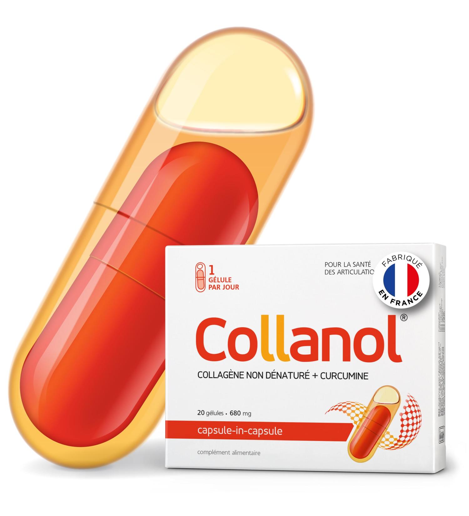 Collanol Innovation in Healthy Joint Care Liquid Formula in a Double Capsule 3D Collagen + Micellar Extract of Turmeric Roots 1 Capsule/Day (1 Pack) - Buy Online on GoSupps.com