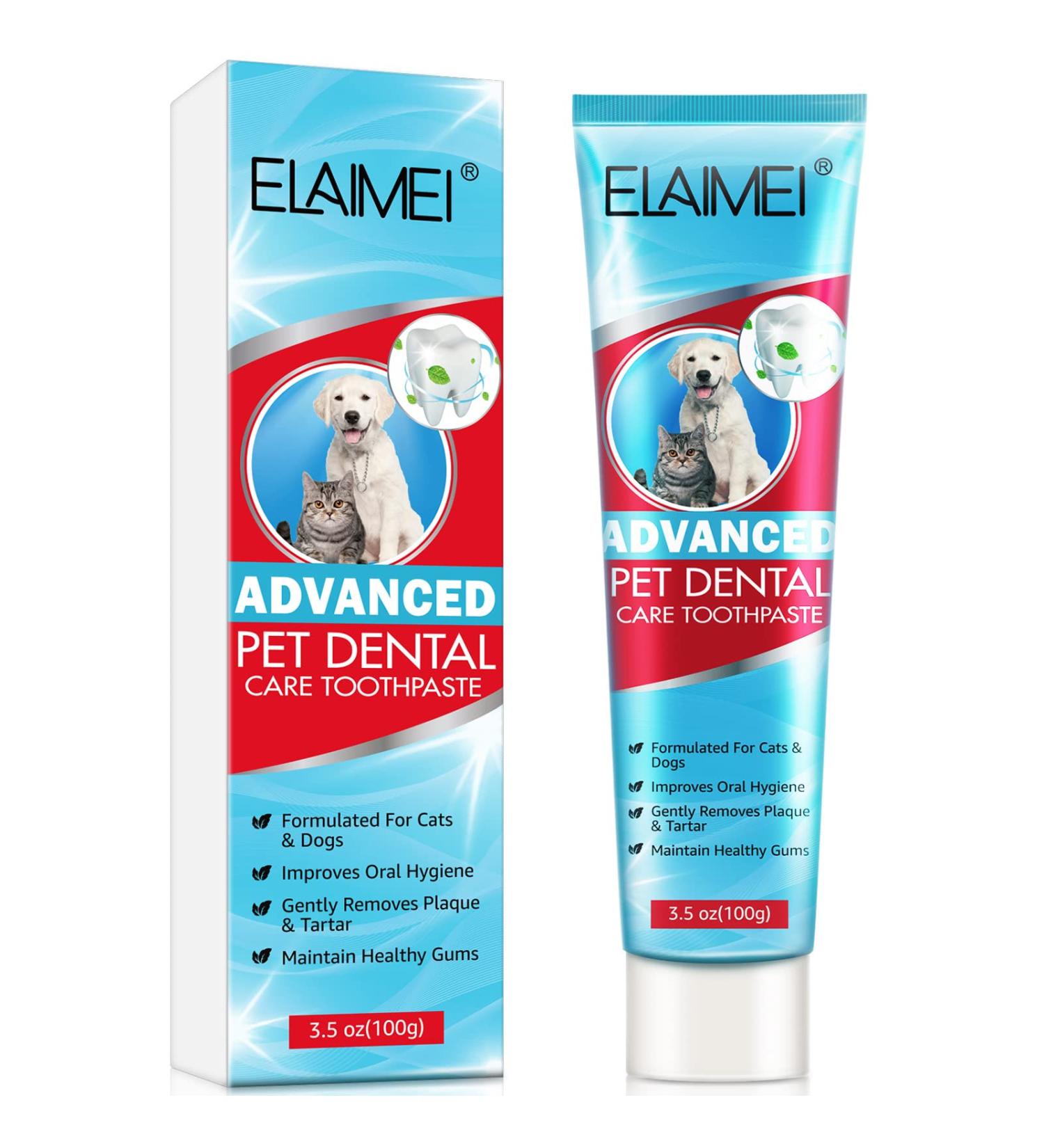 Dog Toothpaste Pet Dental Care: Dog Teeth Cleaning Kit Pets Dog Toothpaste for Dogs and Cats Teeth Cleaning Fresh Breath - Buy Online on GoSupps.com