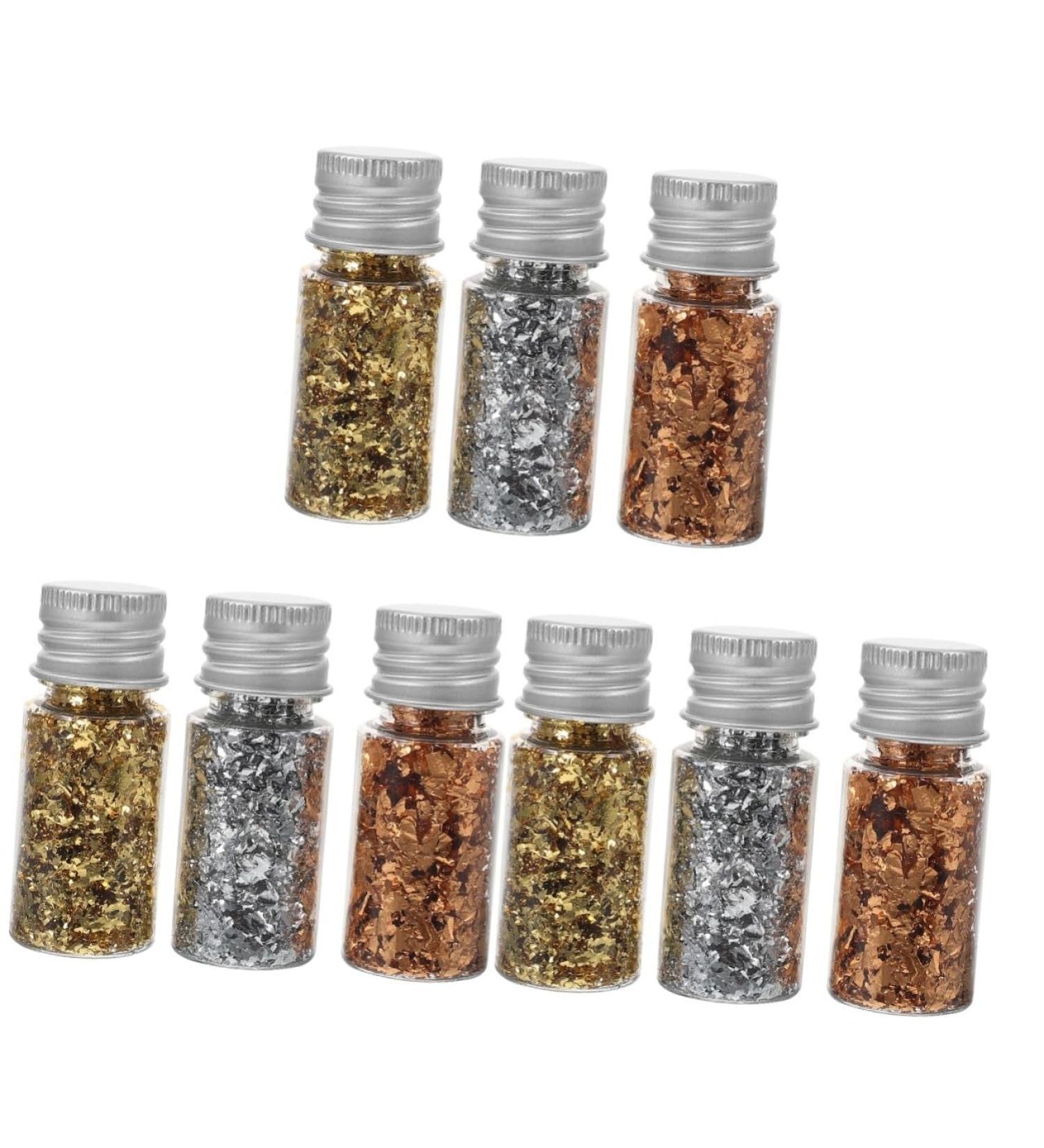 STOBOK 3 Sets Gold Foil Nail Flakes for Nail Decor Foil Flakes Nail Art Nails Flakes for Decor DIY Flakes for Nails Foil Flakes for Nail Decoration Nail Flakes for Nail Art Nail Foil - Buy Online on GoSupps.com