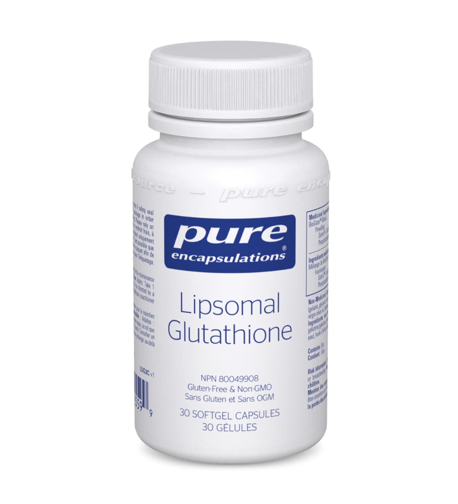 Pure Encapsulations - Liposomal Glutathione - Antioxidants Liver Support and Detoxification* - 30 Softgel Capsules - Buy Online on GoSupps.com