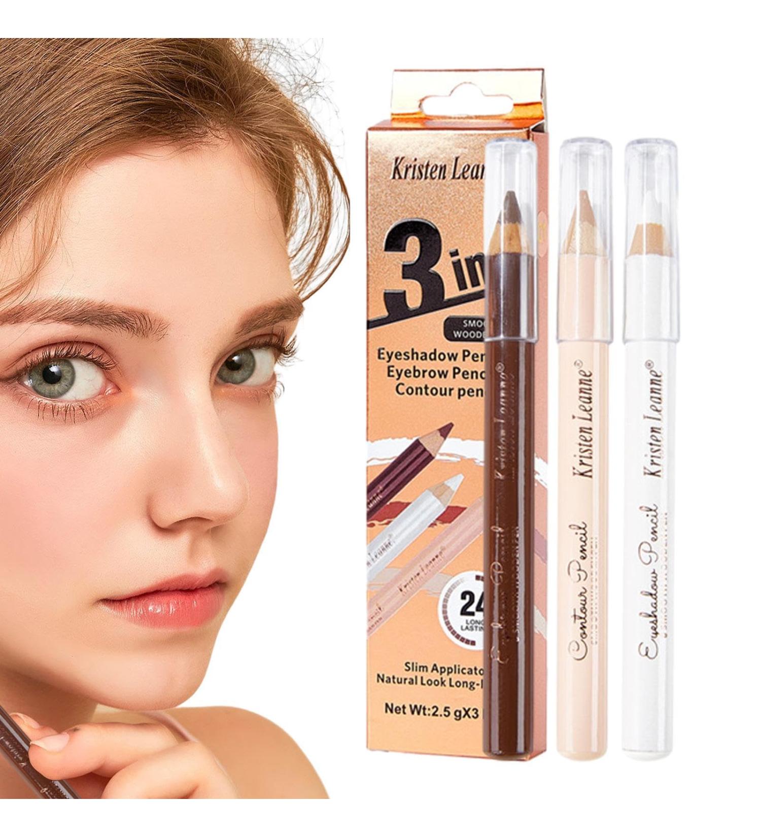 Eyebrow Contouring - Waterproof Contouring Eyeliner Pencil Eyebrow Tint - Eye Makeup Contouring Pencils for Women Girls Stage Performance Dating Prom Pochy 3# - Buy Online on GoSupps.com