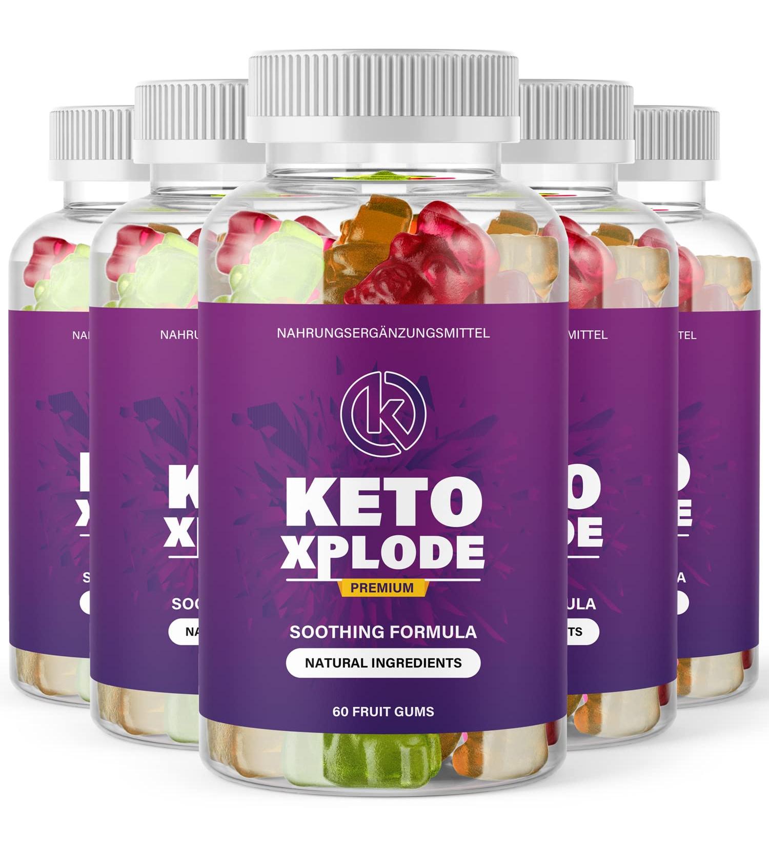 Ketoxplode Gummi Bears - Original Fruit Gummies with Herbal Flavor | 60 Gummies | Natural Keto Supplement for Weight Loss - Buy Online on GoSupps.com
