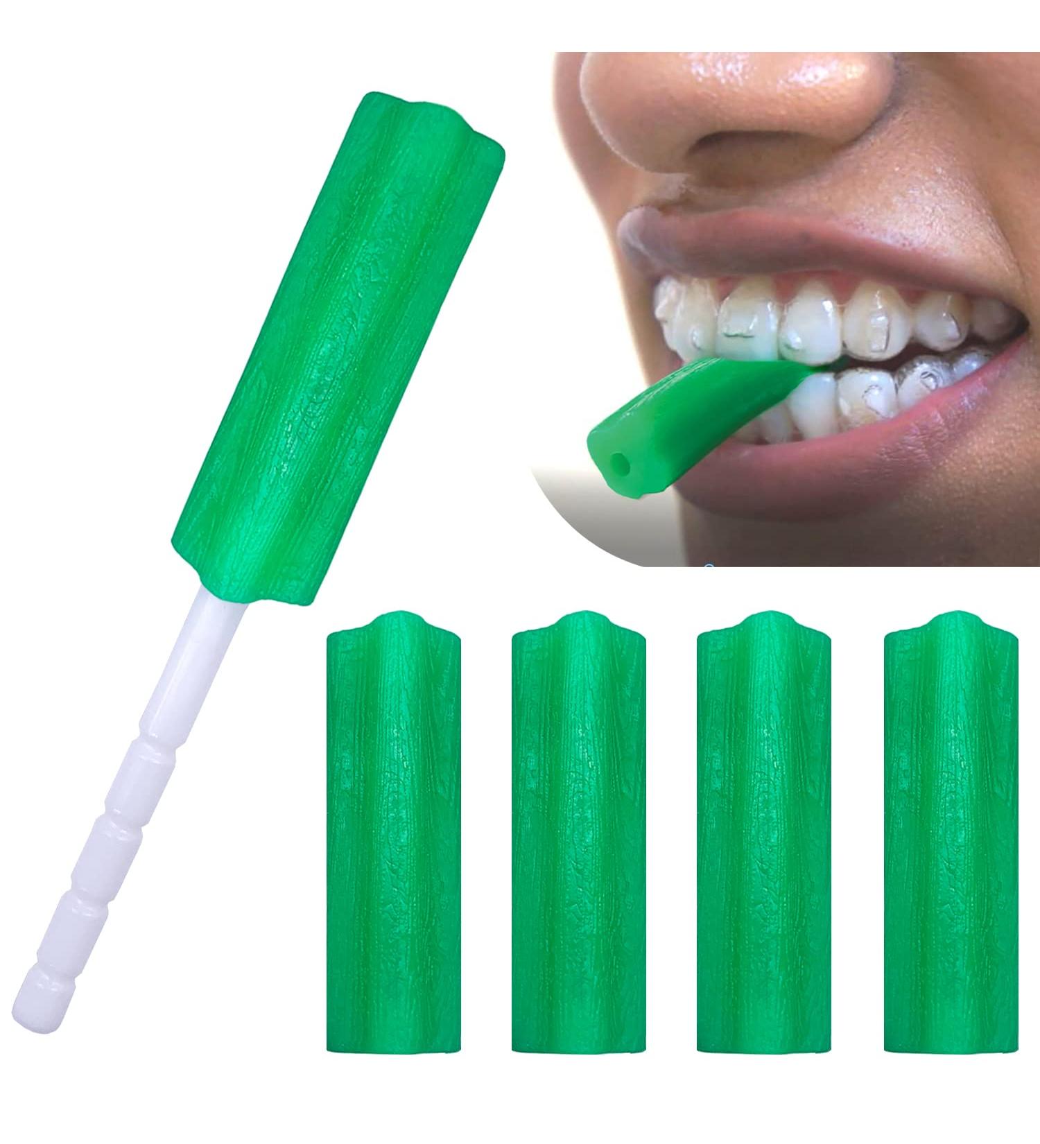 Orthodontic Chewies for Invisalign Aligner Trays - Mint Scented Non-Slip Chewies 4-Pack (Green) - Buy Online on GoSupps.com