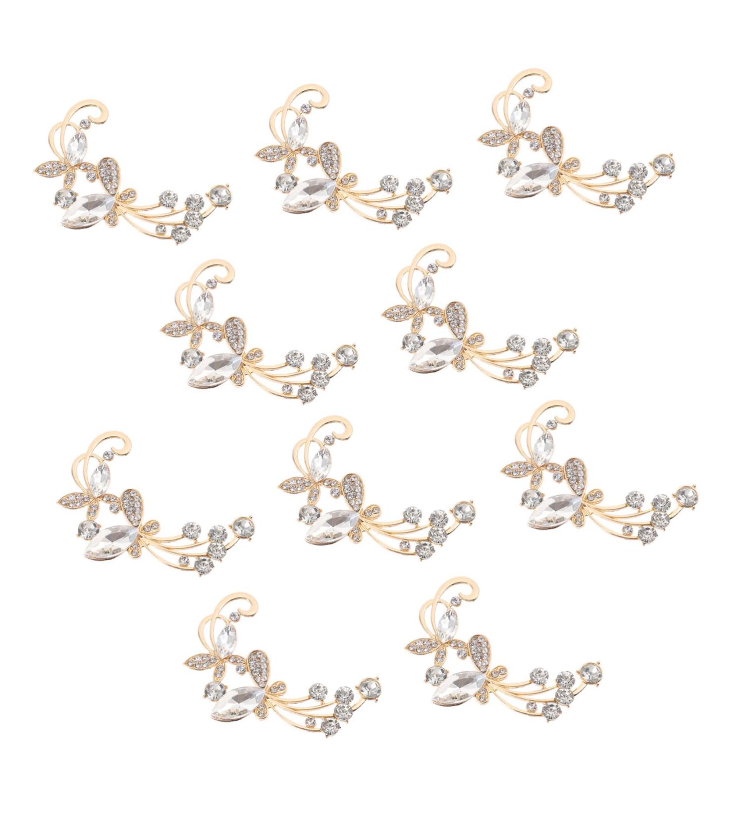 Ipetboom Hair Clip Charm 10pcs Butterfly Flower Accessories Tiara Wedding Party Favors Diy Crafts Supplies Mosaic Shoe Bag - Buy Online on GoSupps.com