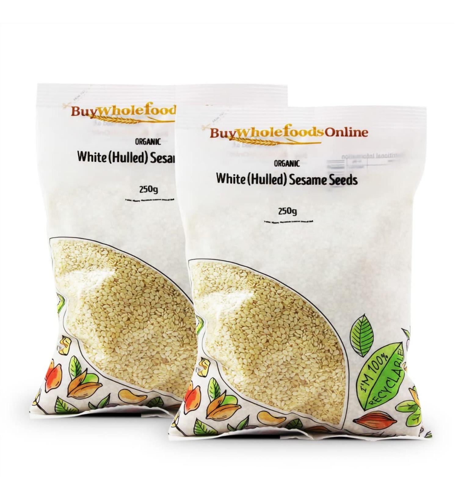 Organic White (Hulled) Sesame Seeds 500g (BWFO)