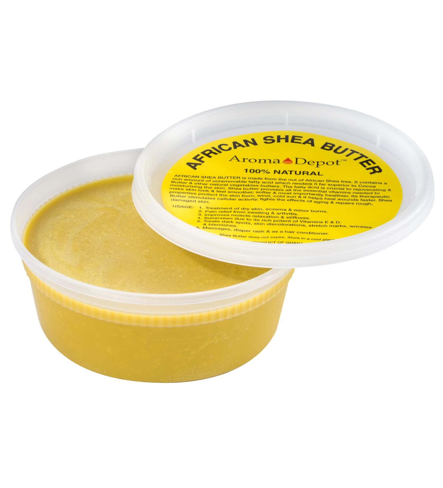 8 oz Raw African Shea Butter - Grade A, 100% Pure & Unrefined for Dry Skin - Moisturizing Body, Hair & Face - Buy Online on GoSupps.com