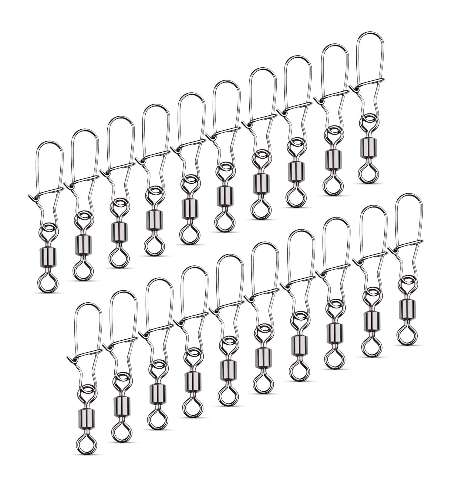 AMZFISHING 20x Fast-Lock Fishing Vertebrae Set | Premium Carabiner & Spine Accessories for Fishing | Best Fishing Gear & Accessories - Buy Online on GoSupps.com