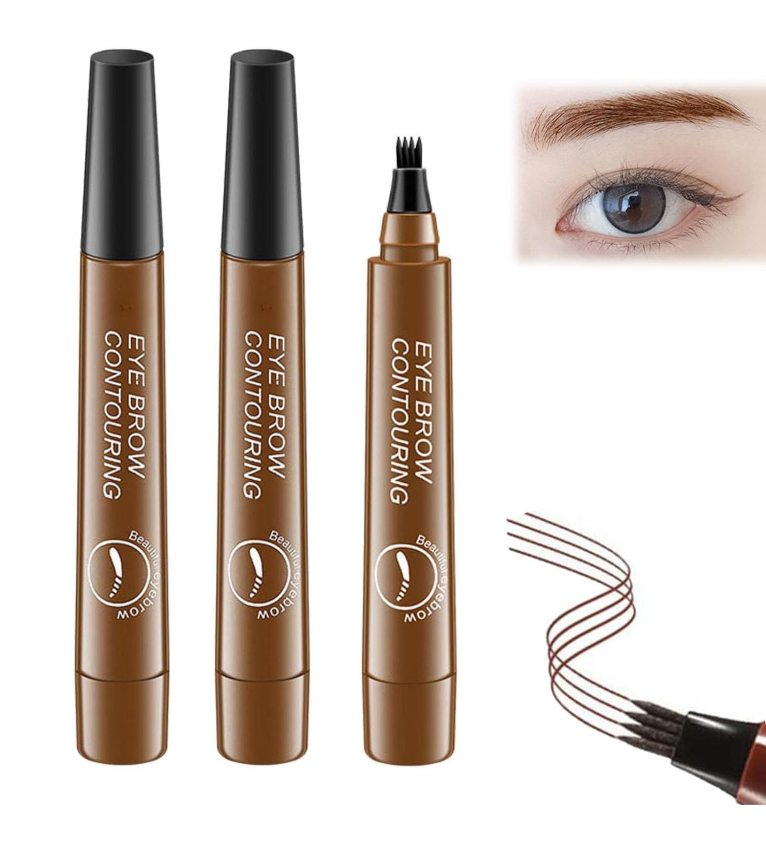 Makefullbeauty Eyebrow Makefullbeauty Waterproof Natural Eyebrow Pen Makefullbeauty Brow Pen Magical Waterproof Brow Pen Micro Fork Tip Precise Brow Pen Point Eyebrow Pencil Liquid Pen Makeup 2*light Brown - Buy Online on GoSupps.com