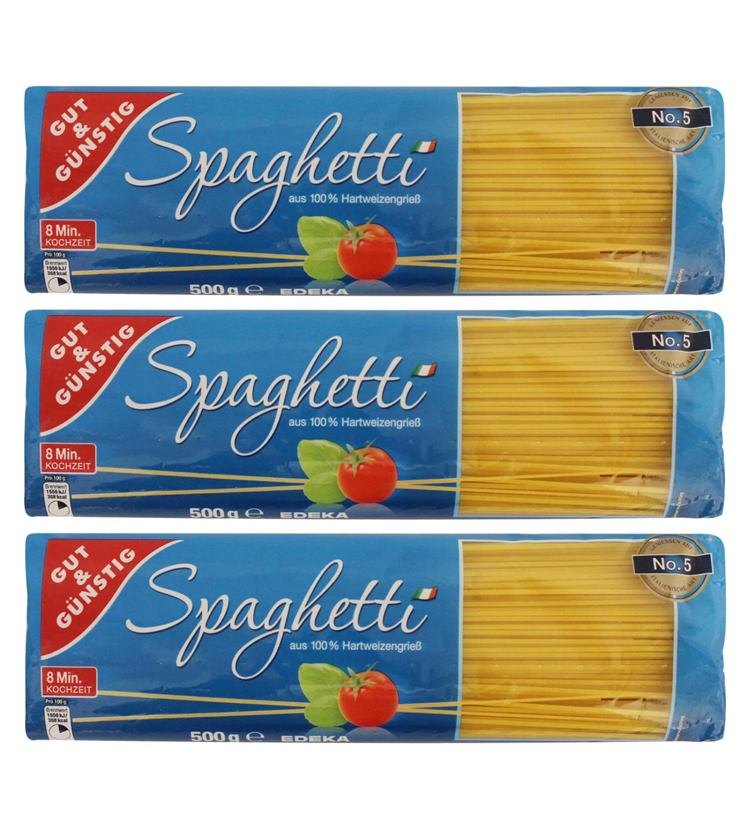  Edeka 3 x 500g Spaghetti Pasta - Buy Online on GoSupps.com