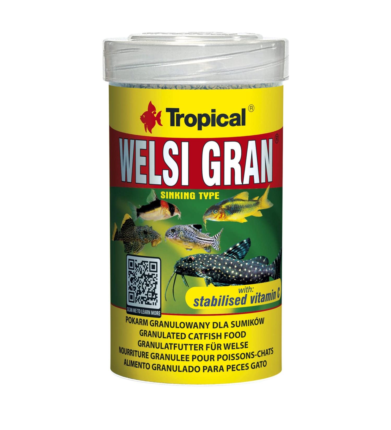 WELSI Gran 100ml / 65g - Granulated food for Catfish