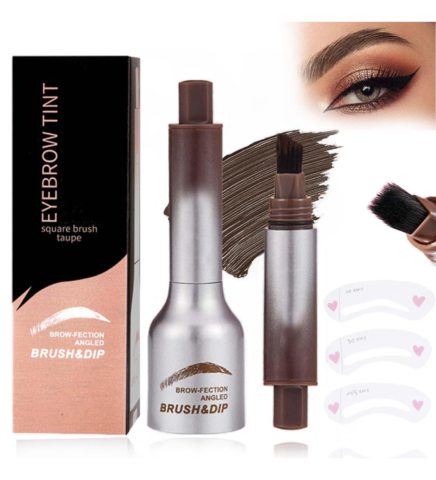 Brow-Fection Angled Brush & Dip Liquid Eyebrow Gel Liquid Eyebrow Brush Eyebrow Pencil That Looks Like Hair Waterproof and Smudge-proof Creates Natural Looking Brows Effortlessly (TAUPE) - Buy Online on GoSupps.com