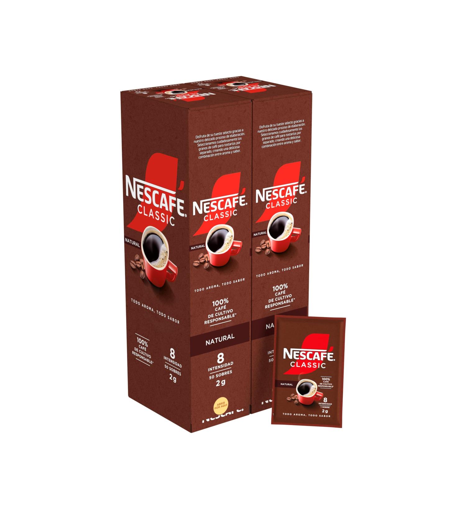  NESTLE PROFESSIONAL Nescaf Natural Instant Coffee - 2 boxes x 50 sachets of 2g - Total: 200g - Buy Online on GoSupps.com