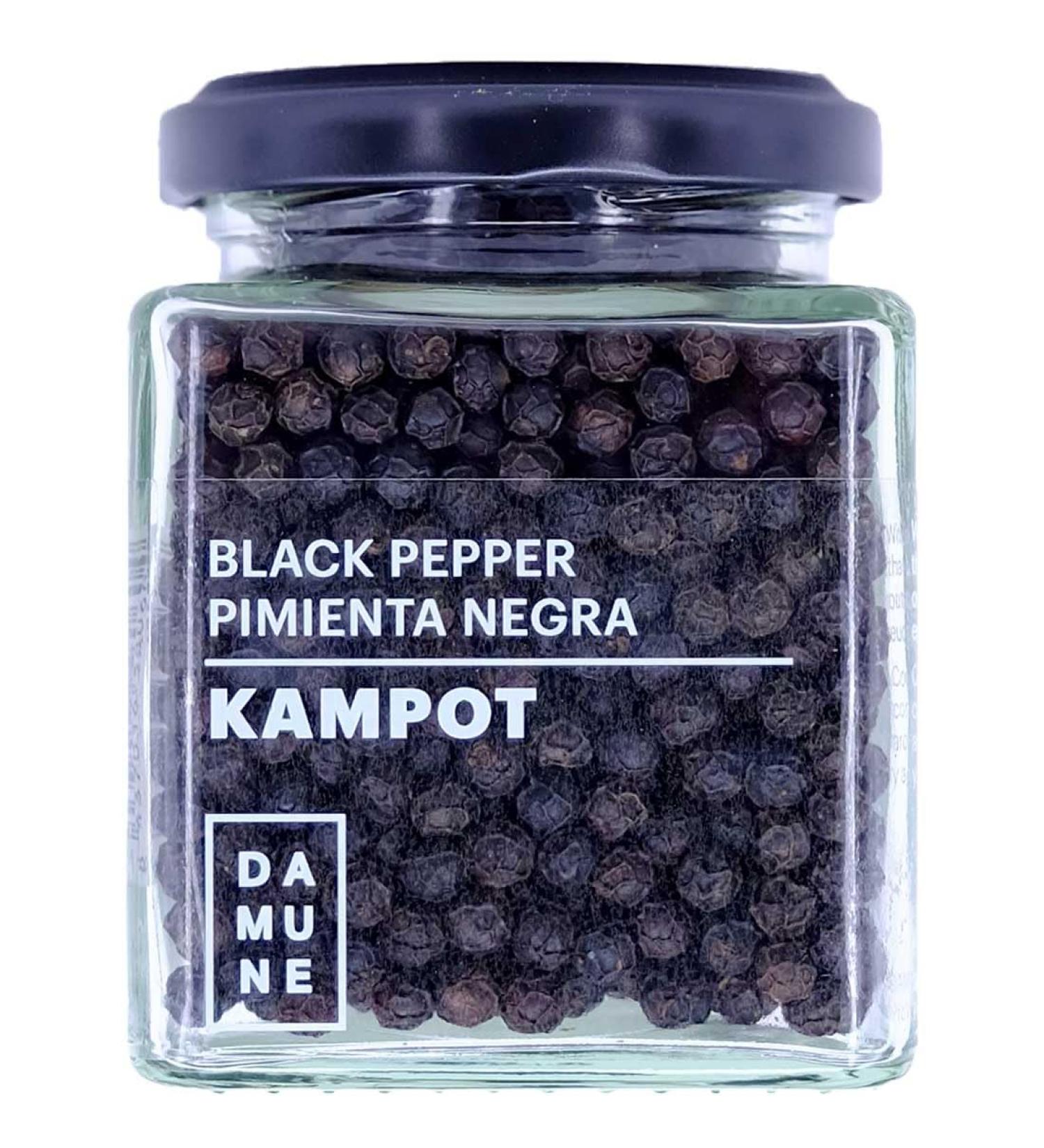 DAMUNE Black Pepper Kampot Whole Grain Premium - 120g - PGI - Buy Online on GoSupps.com