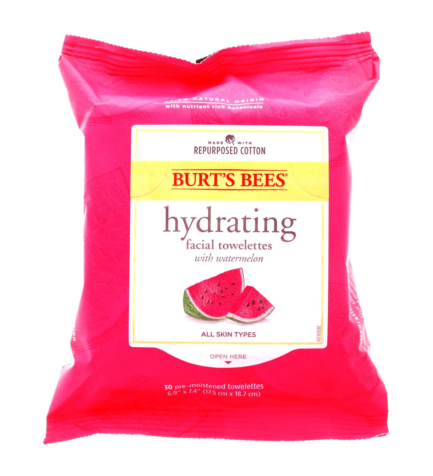 Burt's Bees Watermelon Infused Facial Cleansing Wipes - 30 Count - Buy Online on GoSupps.com
