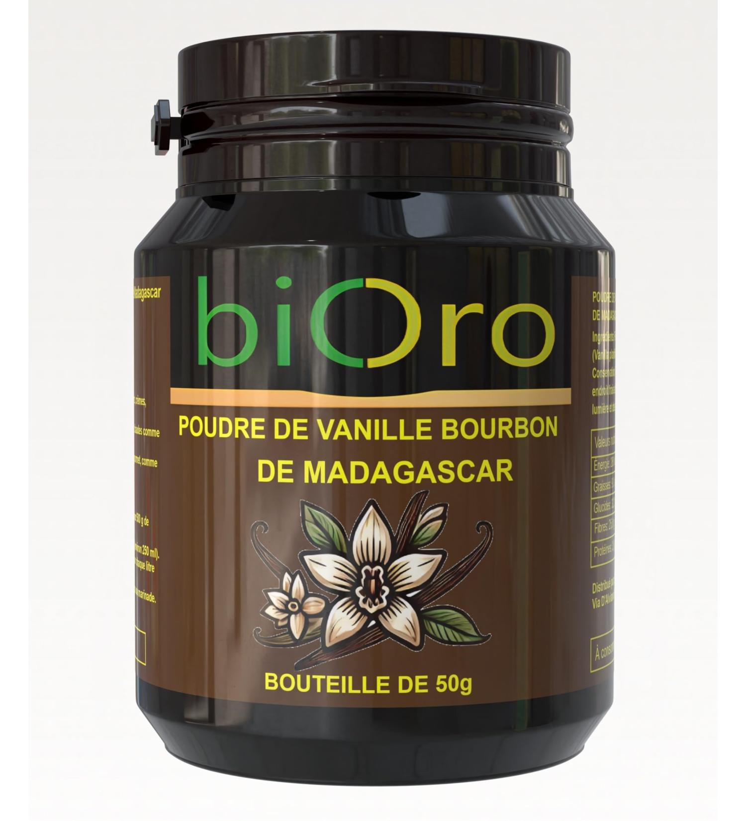 Poudre de Vanille Bourbon de Madagascar - Flacon de 50 g - Ar me Intense et Naturel - S lection Gourmande Premium issue de Cultures Eco-durables - Id ale pour Desserts Glaces Extraits et Recettes - Buy Online on GoSupps.com