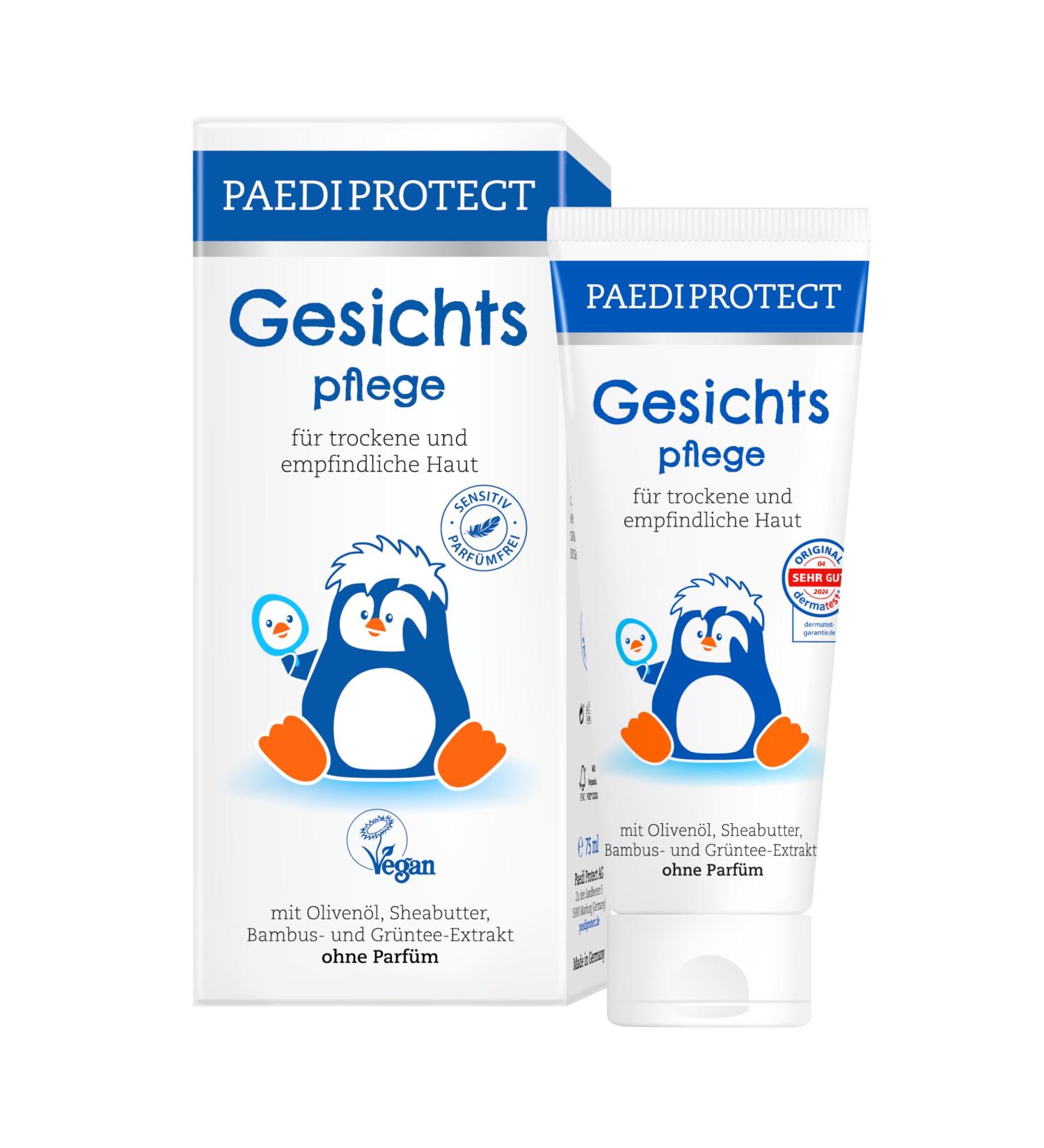 PAEDIPROTECT Cr me de soin du visage pour b b et enfant 75 ml sans parfum et sans microplastique cr me pour le visage pour peaux s ches et sensibles ingr dients de soin v g taliens apaisant et - Buy Online on GoSupps.com