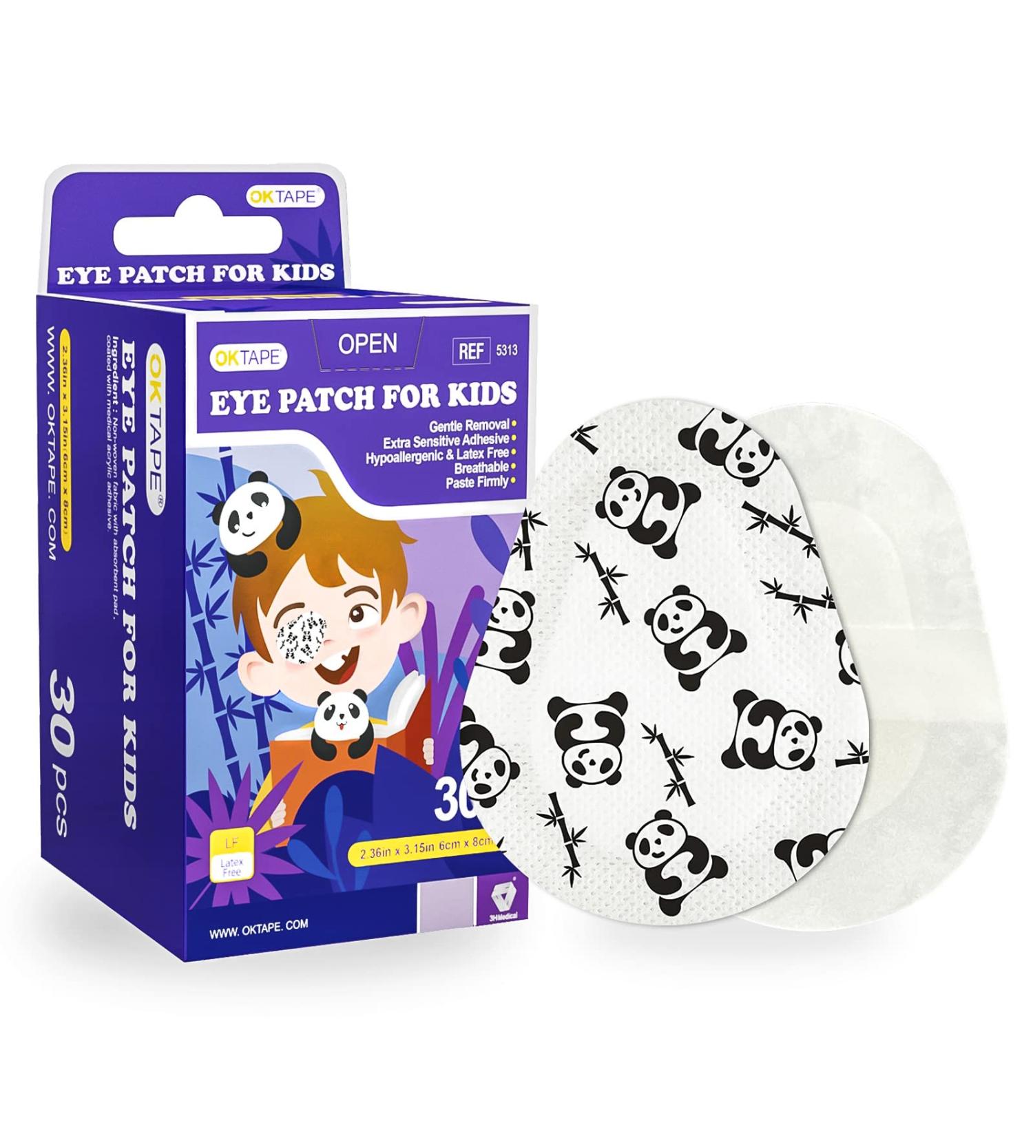 OK TAPE Eye Patch for Kids - 30 Pack Adhesive Eye Patches for Lazy Eye - Breathable & Latex Free - Fun Design (Regular Size) - Buy Online on GoSupps.com