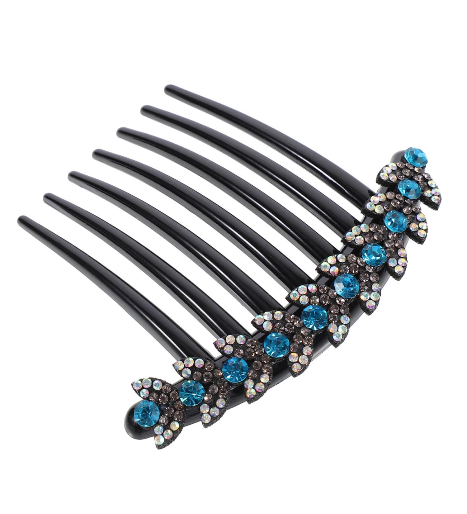 Beatifufu Issue Card Tiara for Tiaras for Bun DIY Bride Pin French Barrette Rhinestone Headdress Black Rhinestone Clip Rhinestone Women Headdress Rhinestones Hair Comb Miss - Buy Online on GoSupps.com