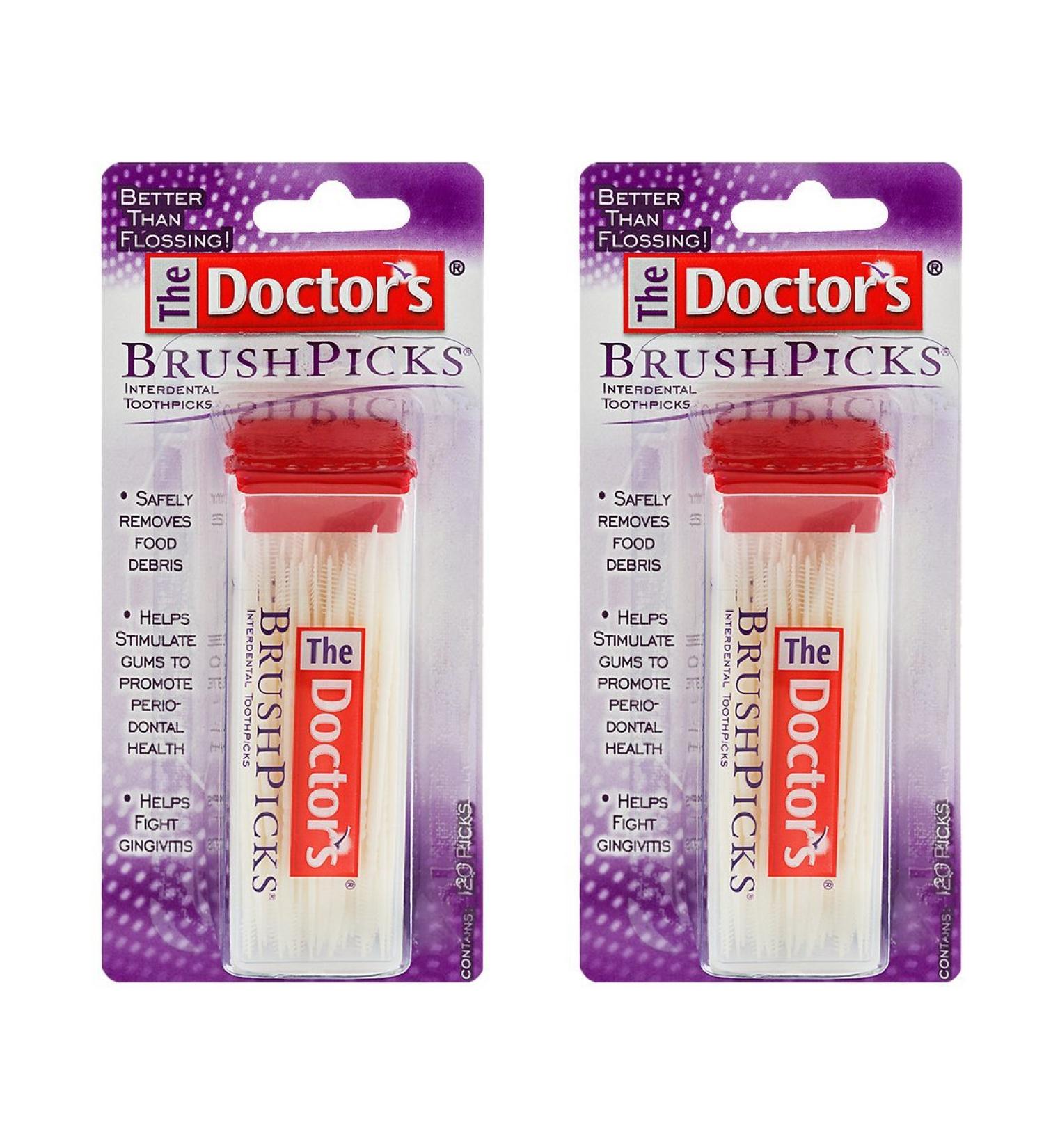 Doctor's BrushPicks Interdental Toothpicks - 240 Picks, Pack of 2 - Buy Online on GoSupps.com